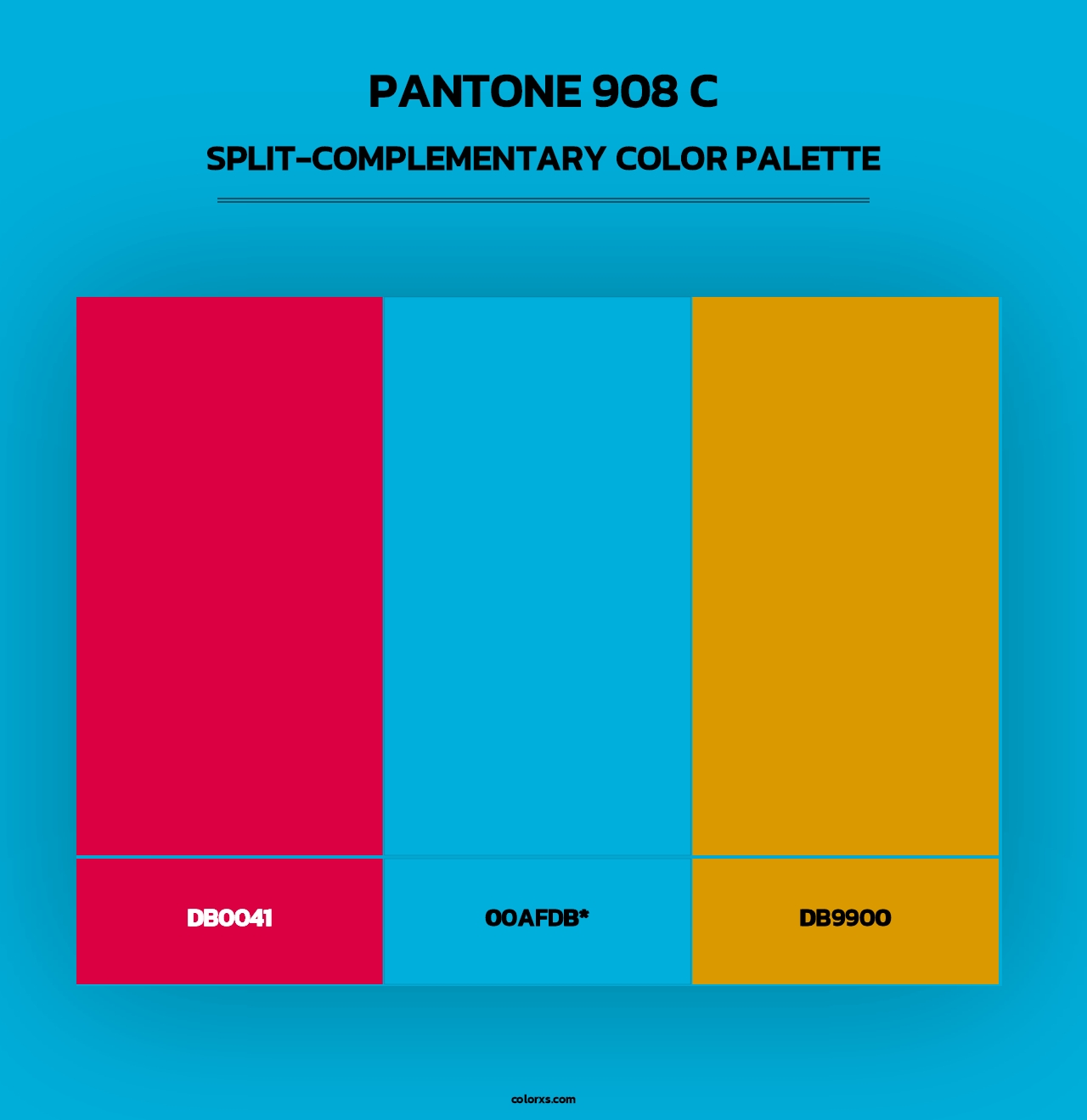 PANTONE 908 C - Split-Complementary Color Palette