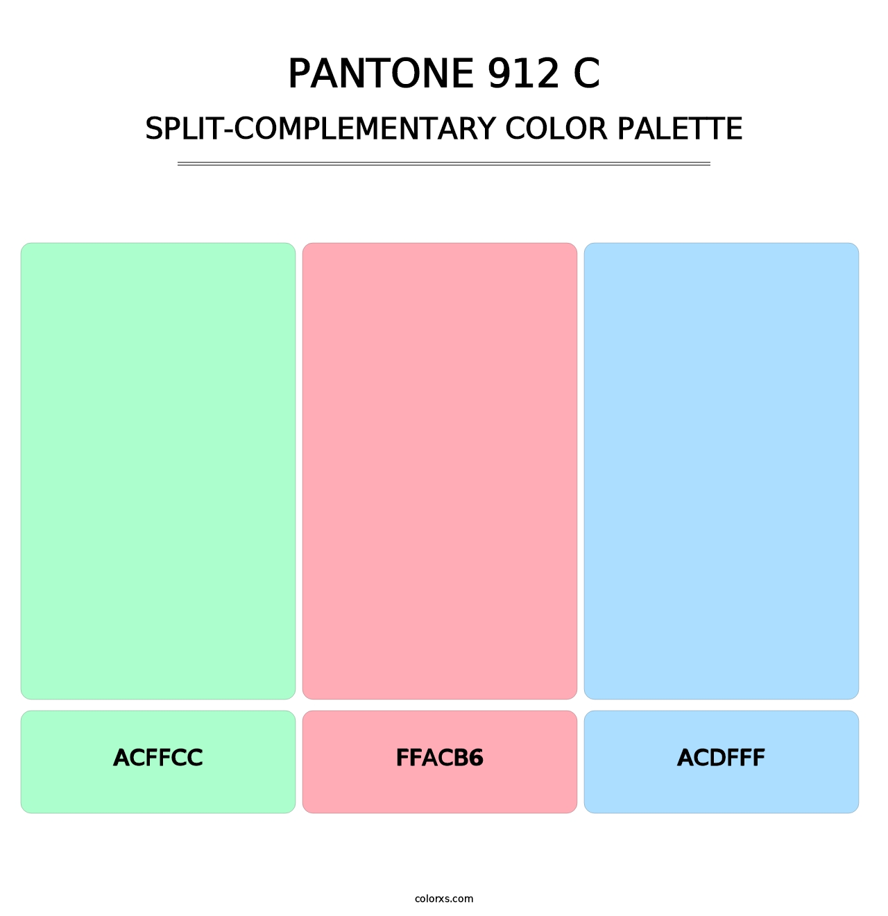 PANTONE 912 C - Split-Complementary Color Palette