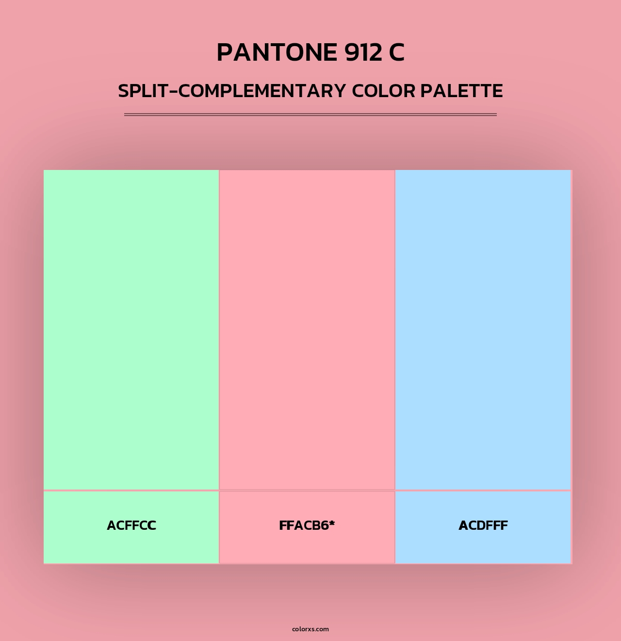 PANTONE 912 C - Split-Complementary Color Palette
