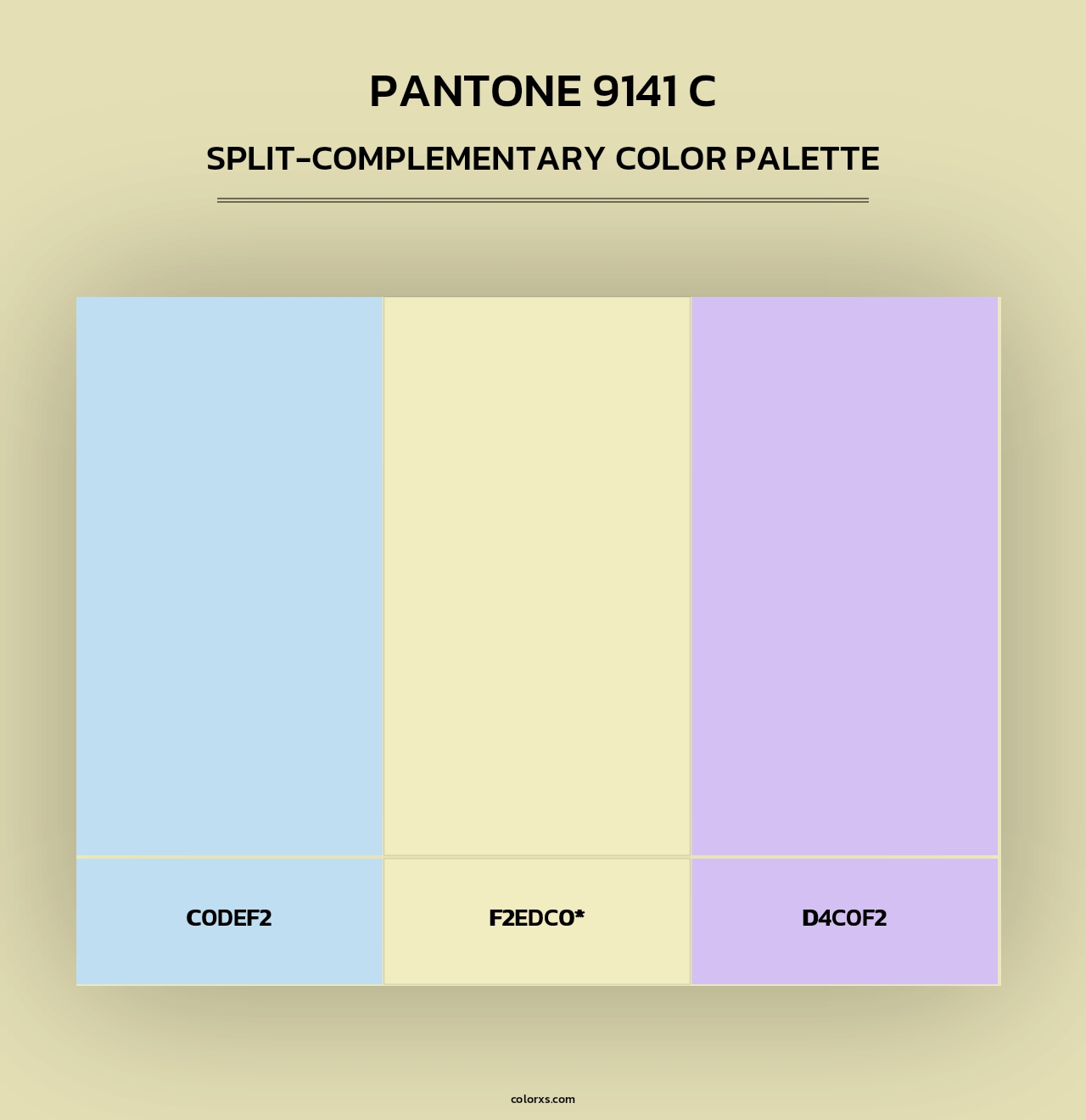PANTONE 9141 C - Split-Complementary Color Palette