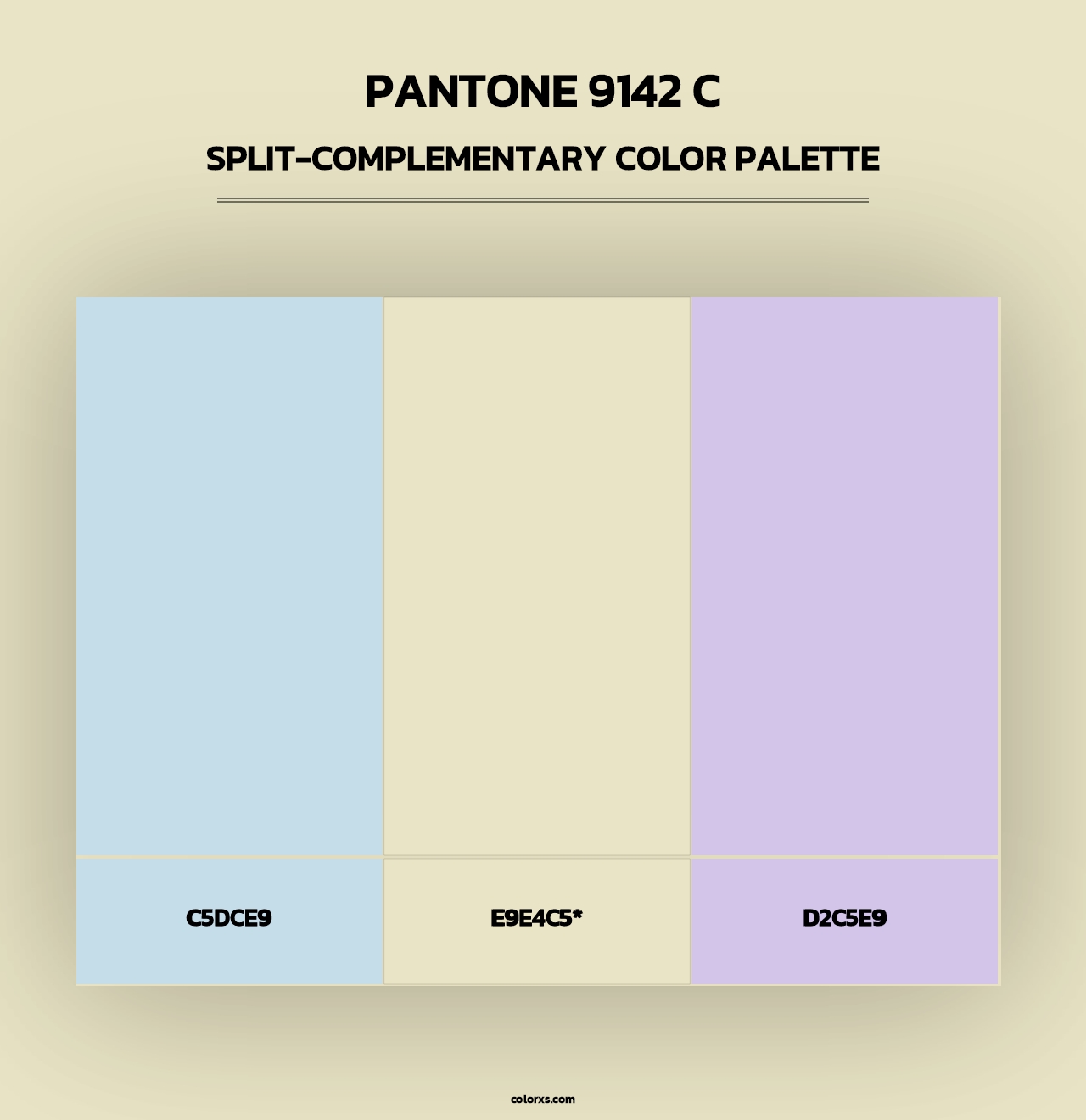 PANTONE 9142 C - Split-Complementary Color Palette