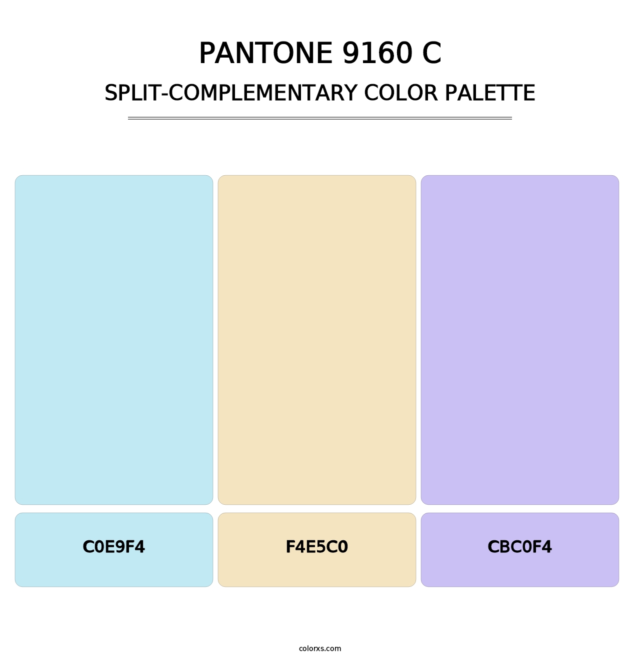 PANTONE 9160 C - Split-Complementary Color Palette