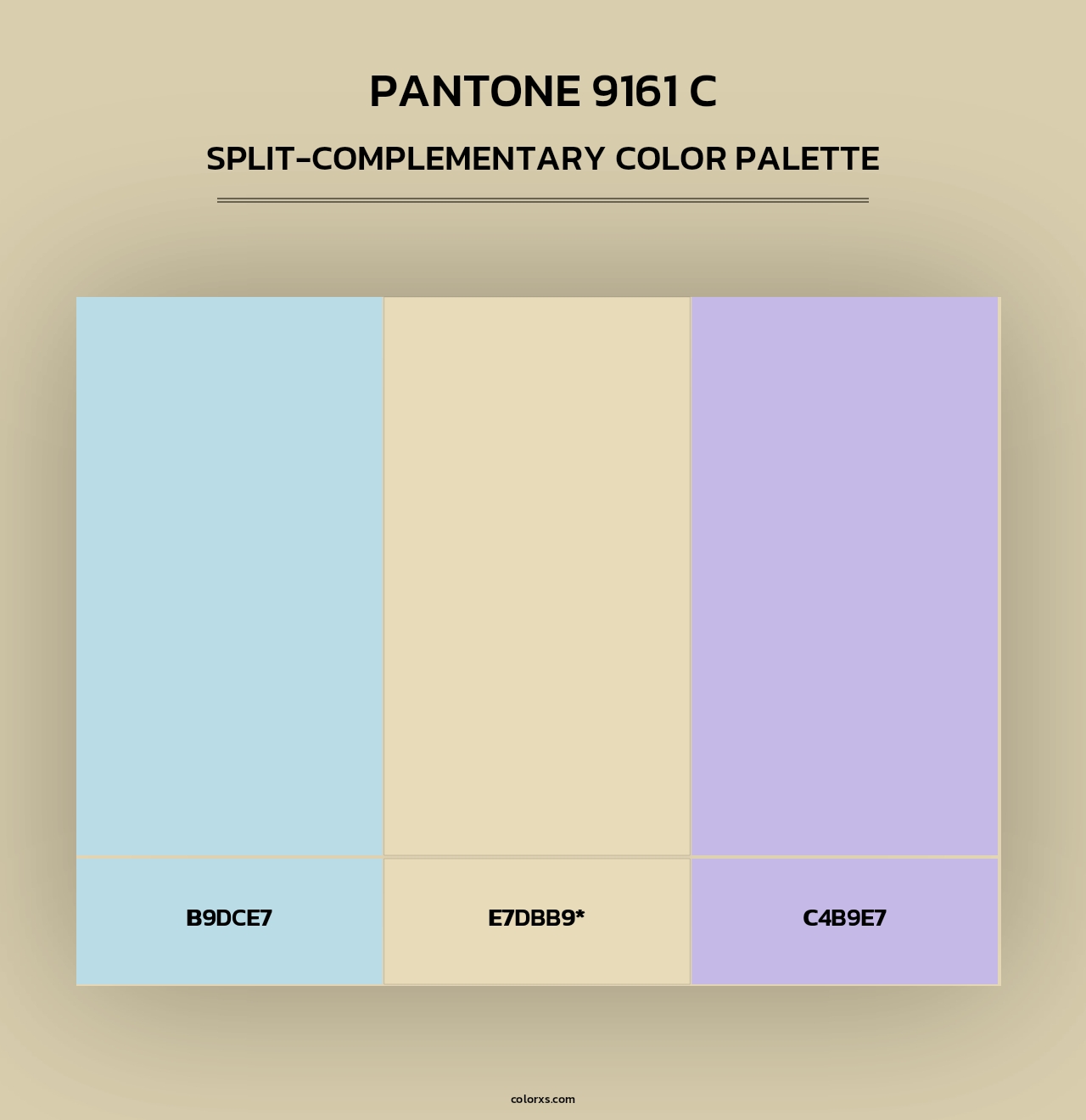 PANTONE 9161 C - Split-Complementary Color Palette