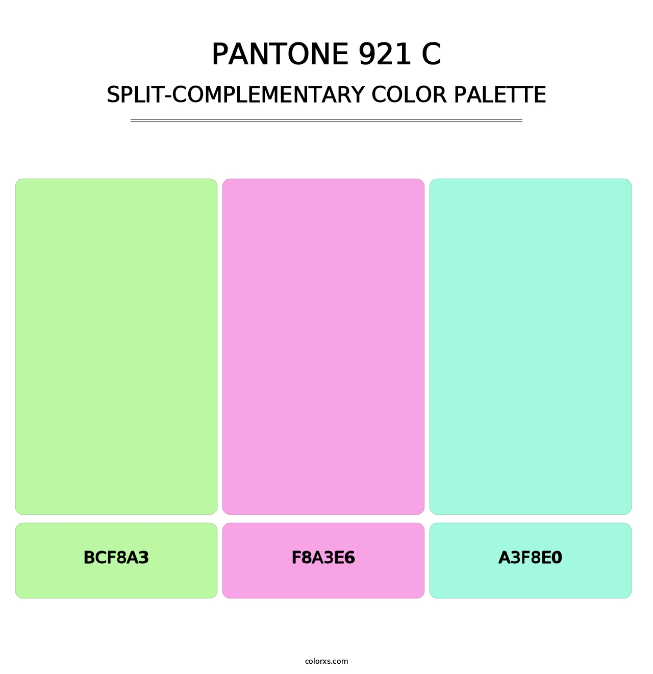 PANTONE 921 C - Split-Complementary Color Palette