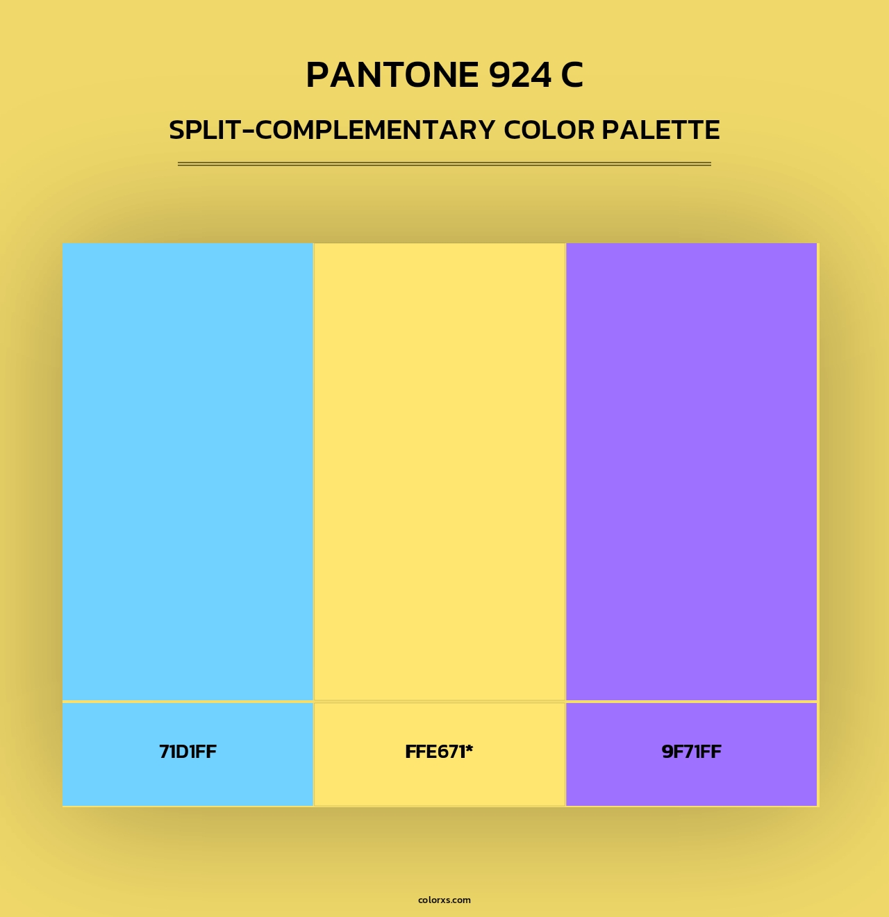 PANTONE 924 C - Split-Complementary Color Palette