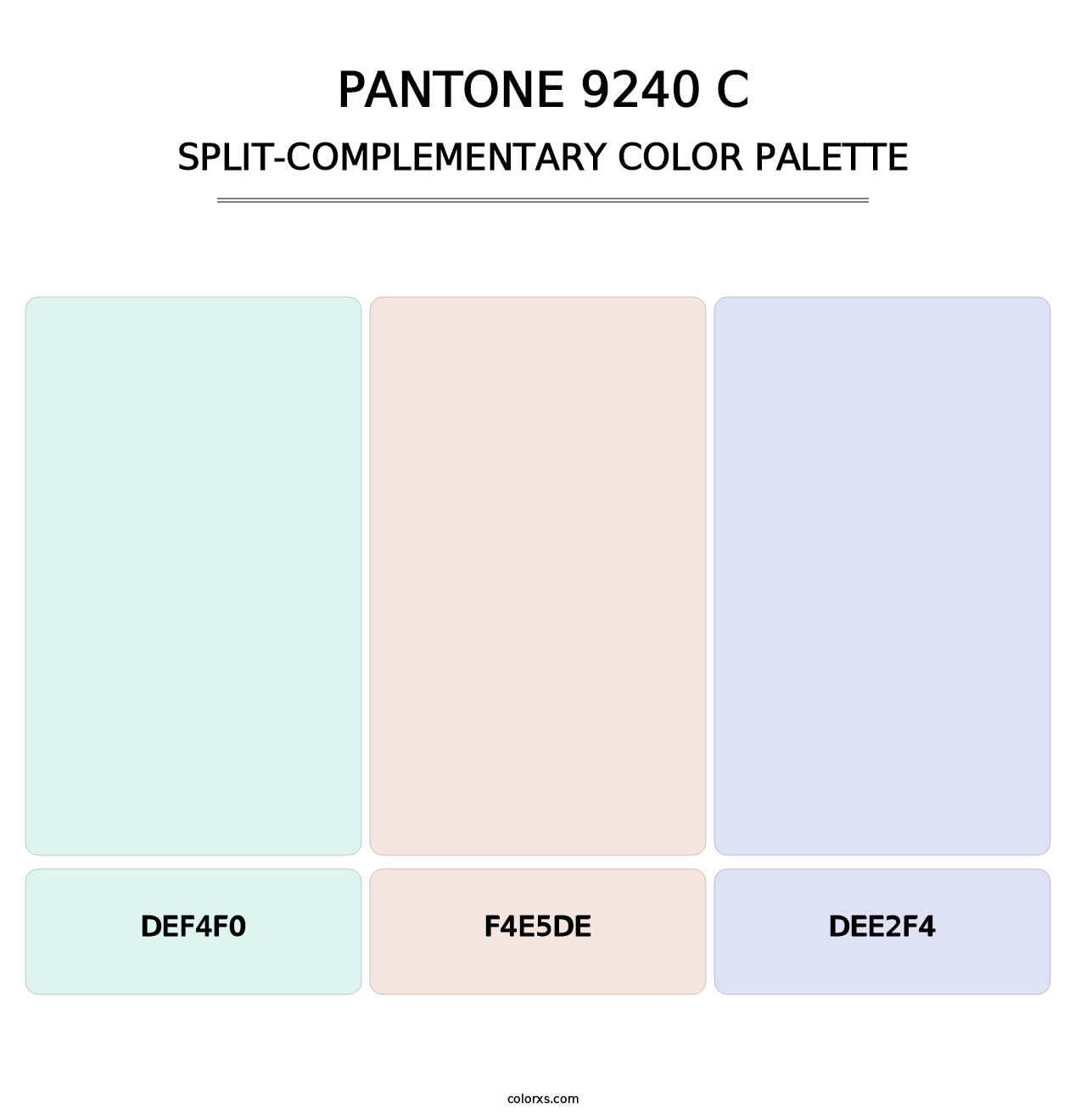 PANTONE 9240 C - Split-Complementary Color Palette
