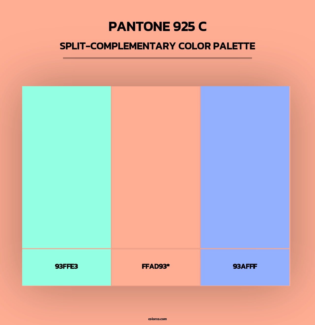PANTONE 925 C - Split-Complementary Color Palette