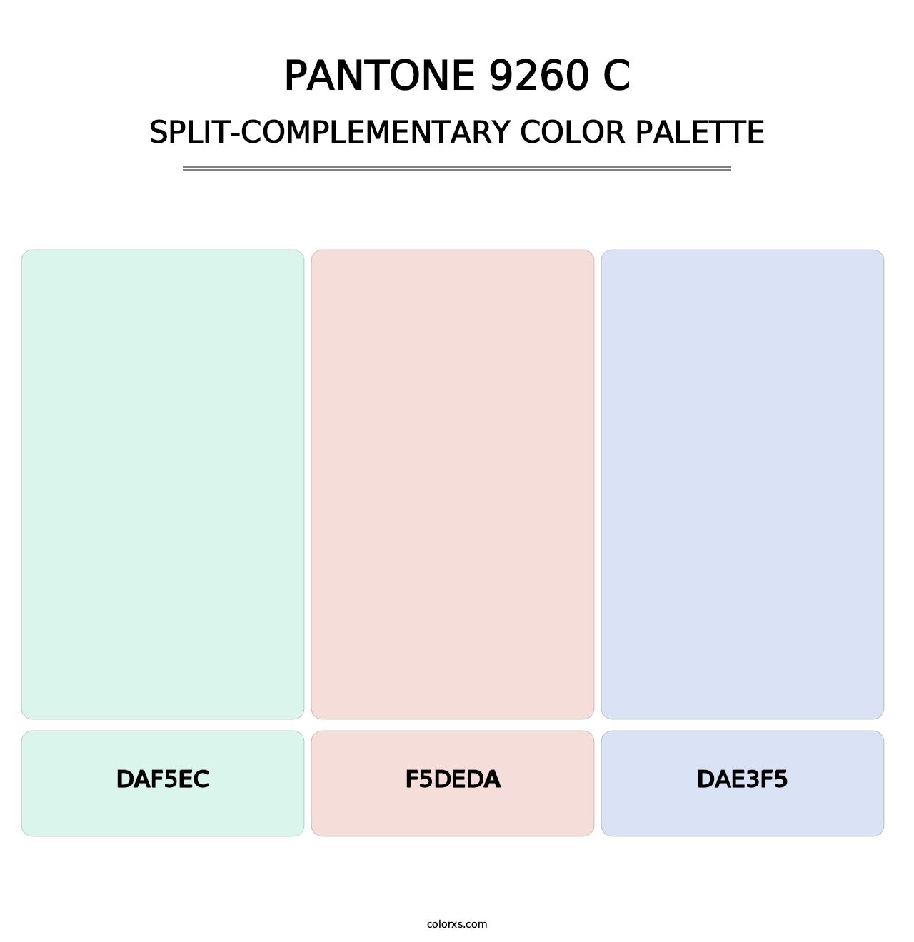 PANTONE 9260 C - Split-Complementary Color Palette