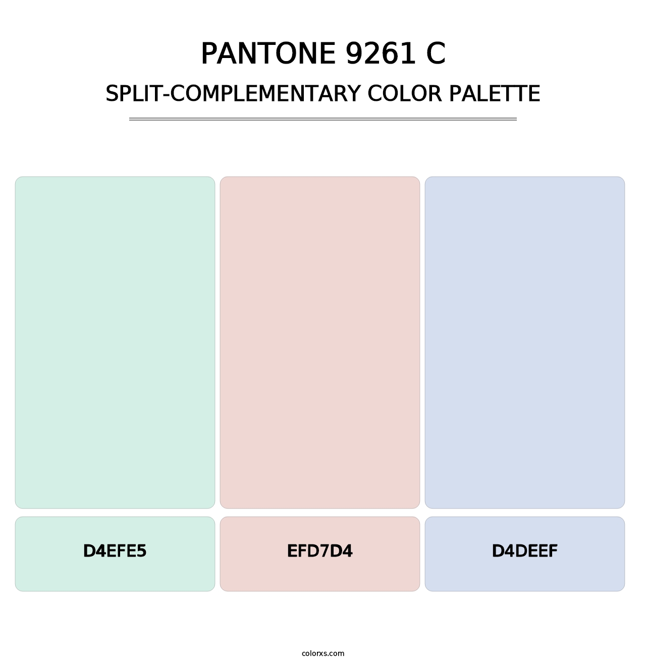 PANTONE 9261 C - Split-Complementary Color Palette
