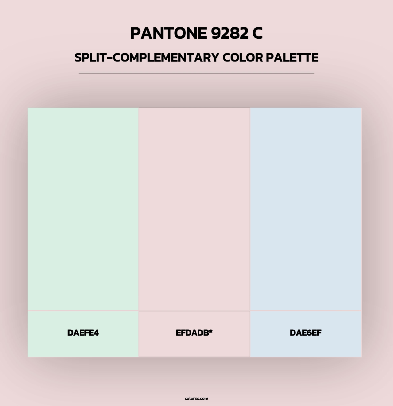 PANTONE 9282 C - Split-Complementary Color Palette