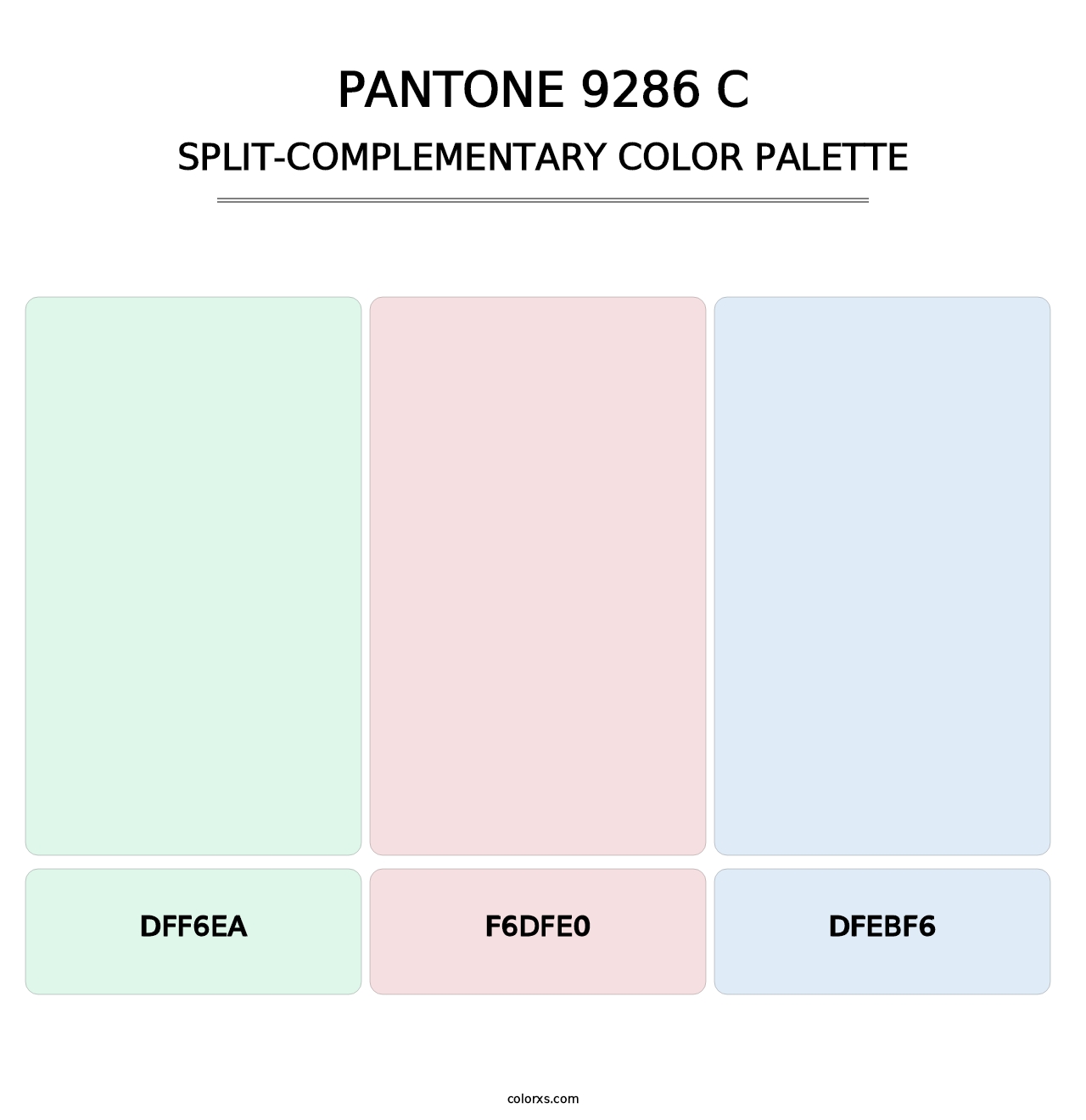 PANTONE 9286 C - Split-Complementary Color Palette