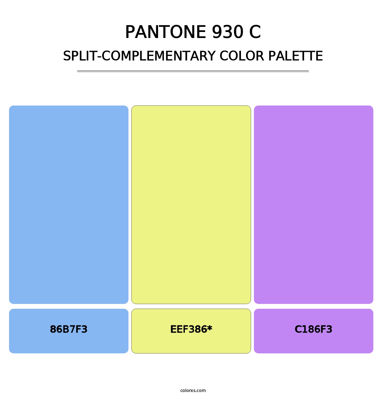 PANTONE 930 C - Split-Complementary Color Palette