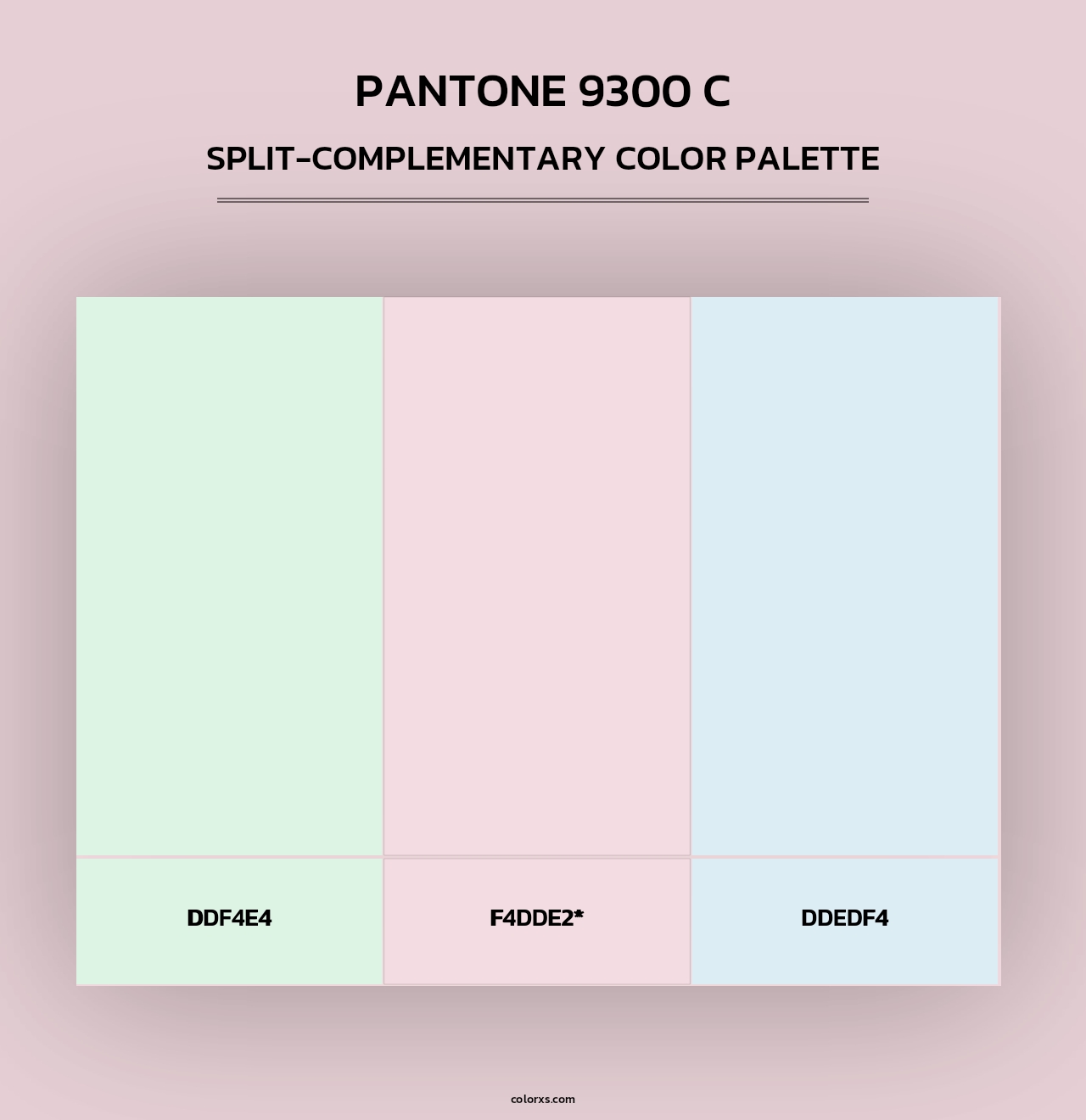 PANTONE 9300 C - Split-Complementary Color Palette