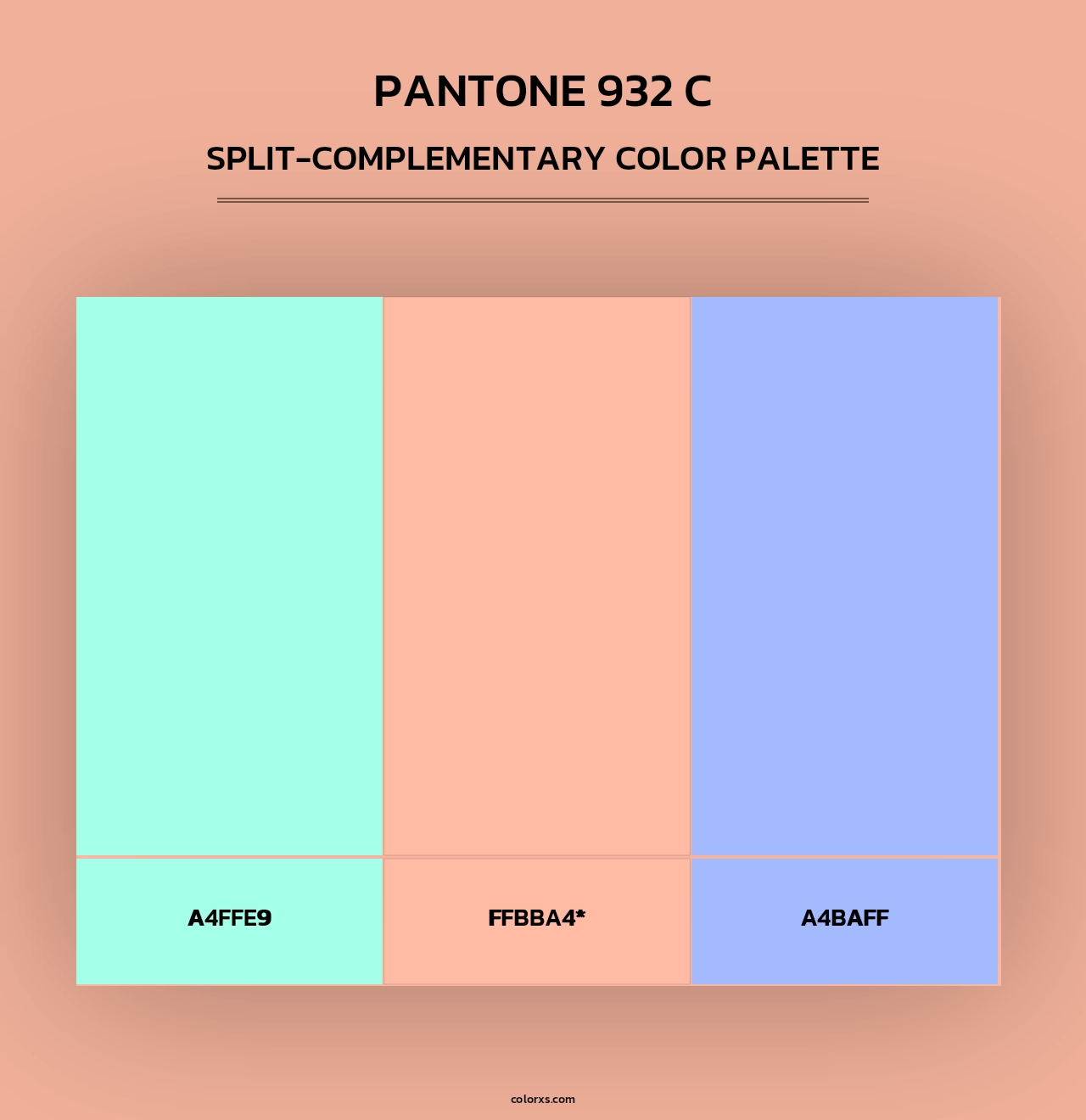 PANTONE 932 C - Split-Complementary Color Palette