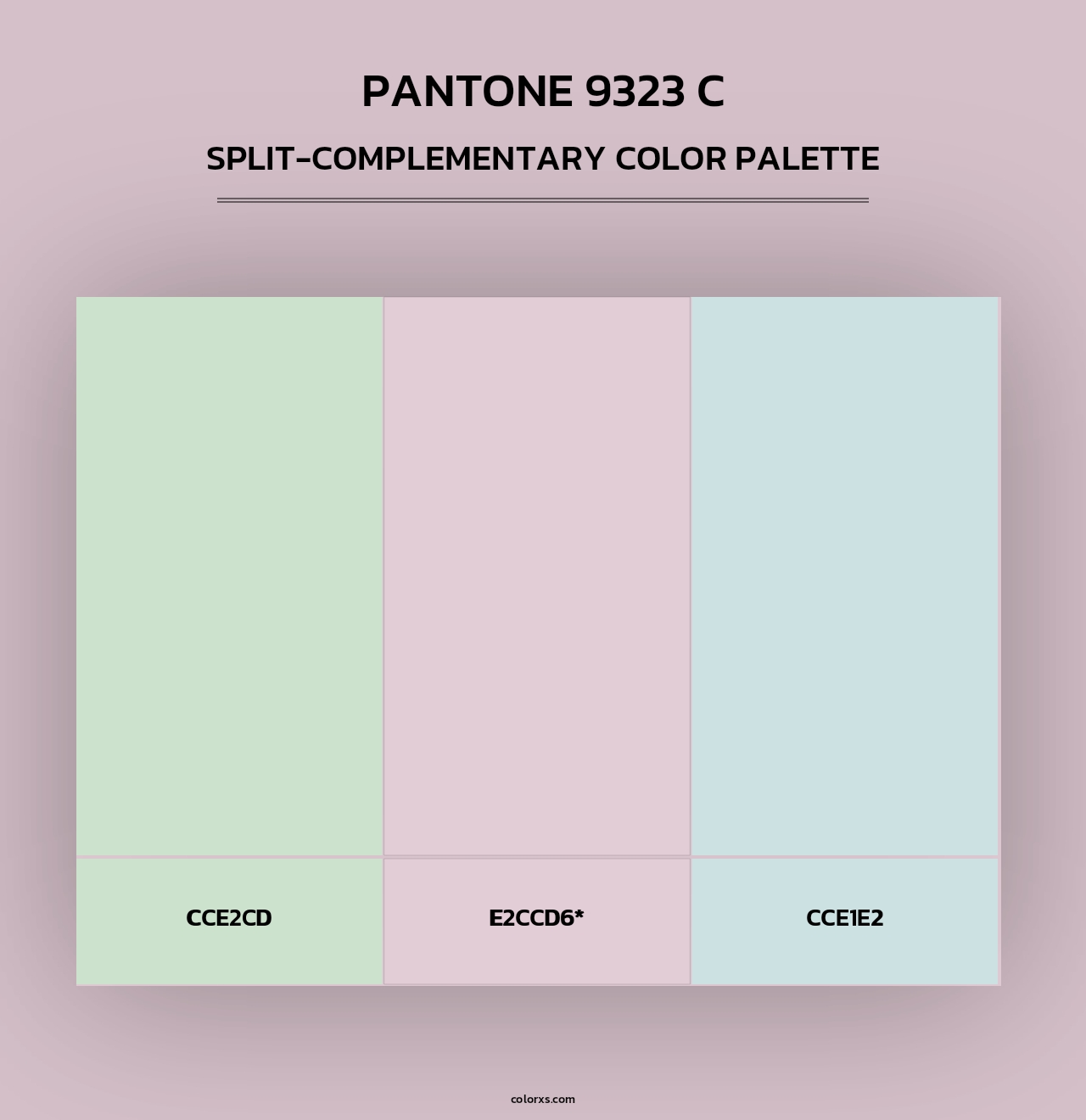 PANTONE 9323 C - Split-Complementary Color Palette