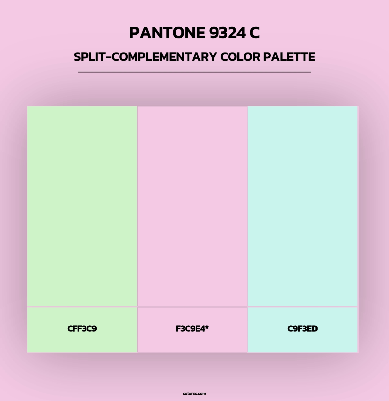 PANTONE 9324 C - Split-Complementary Color Palette