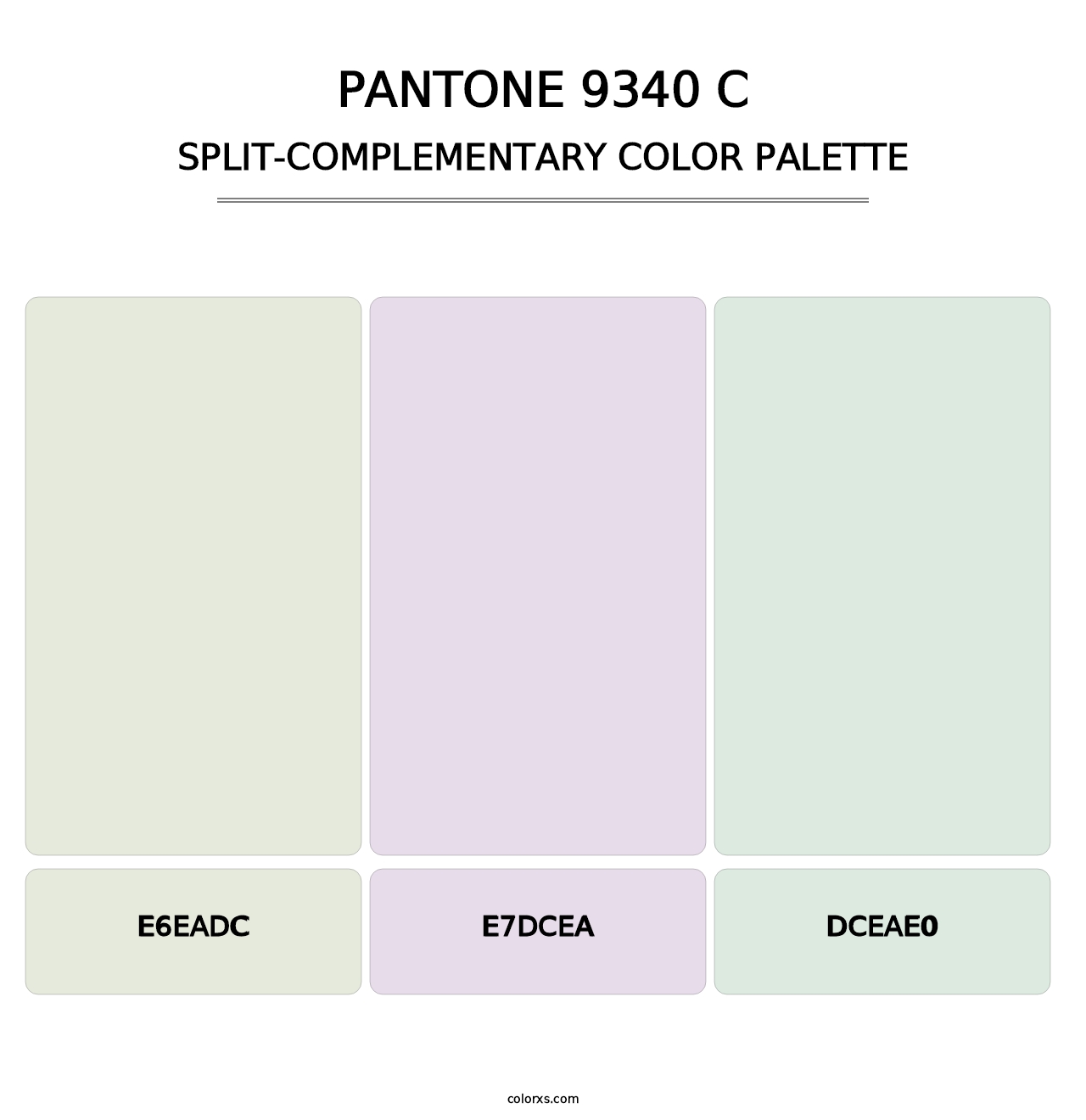 PANTONE 9340 C - Split-Complementary Color Palette