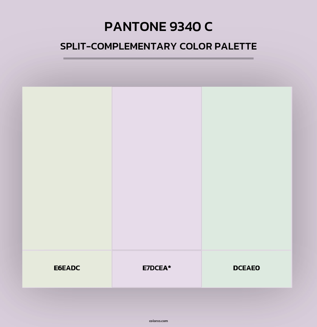 PANTONE 9340 C - Split-Complementary Color Palette