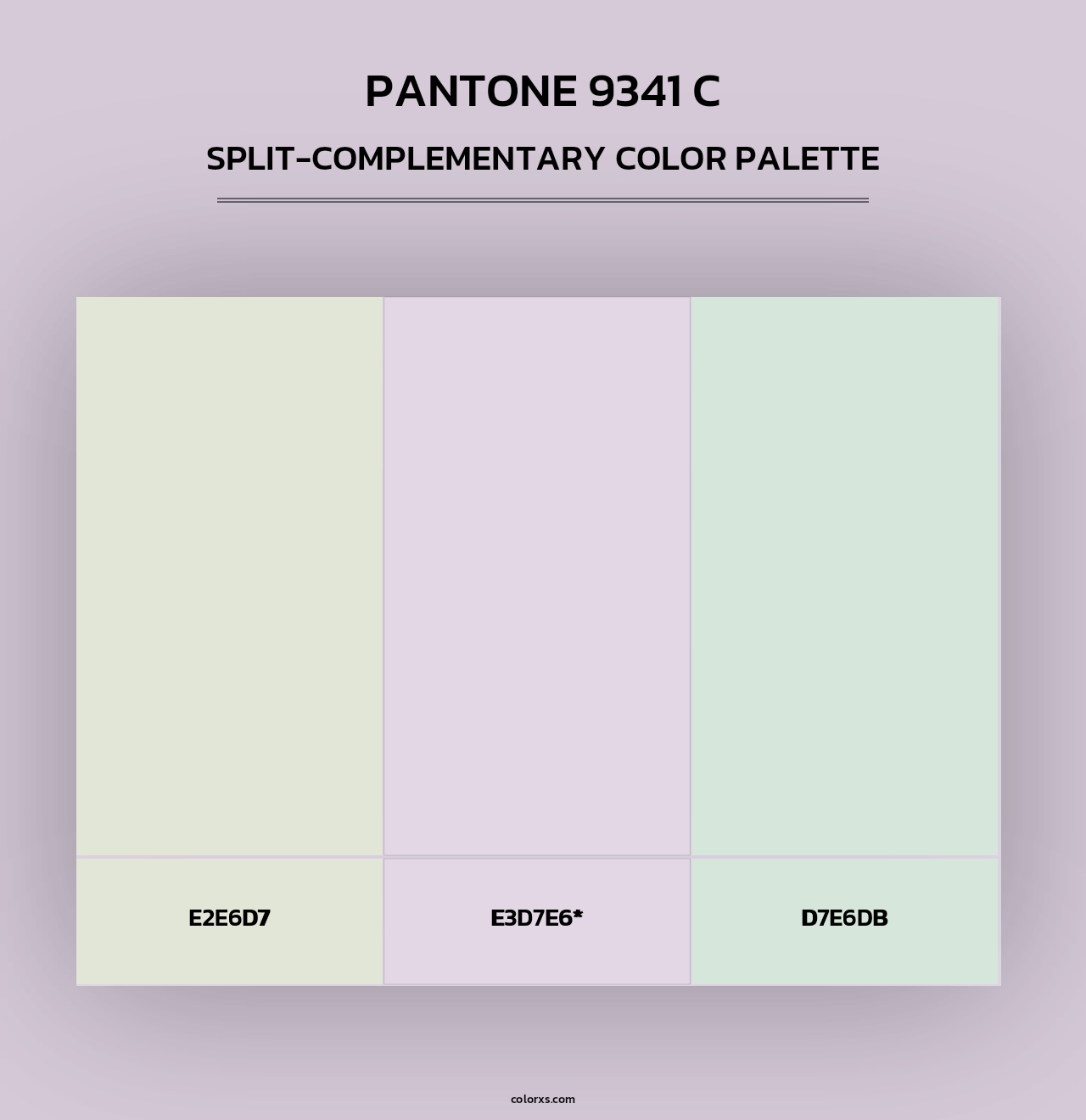 PANTONE 9341 C - Split-Complementary Color Palette