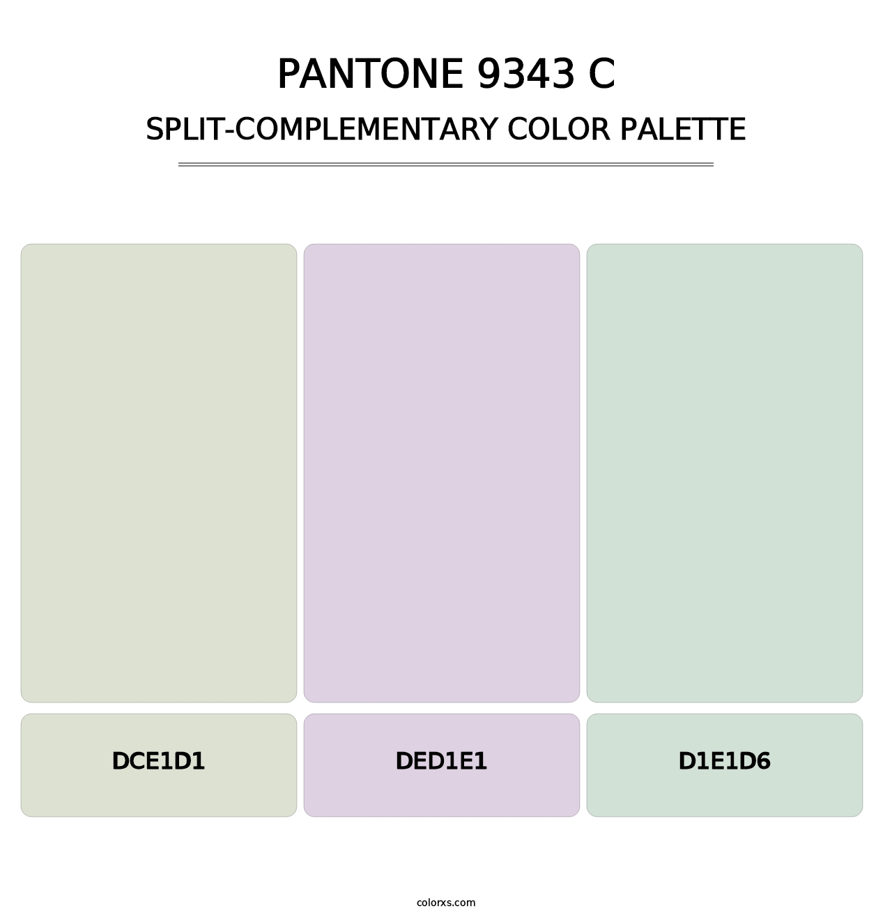 PANTONE 9343 C - Split-Complementary Color Palette