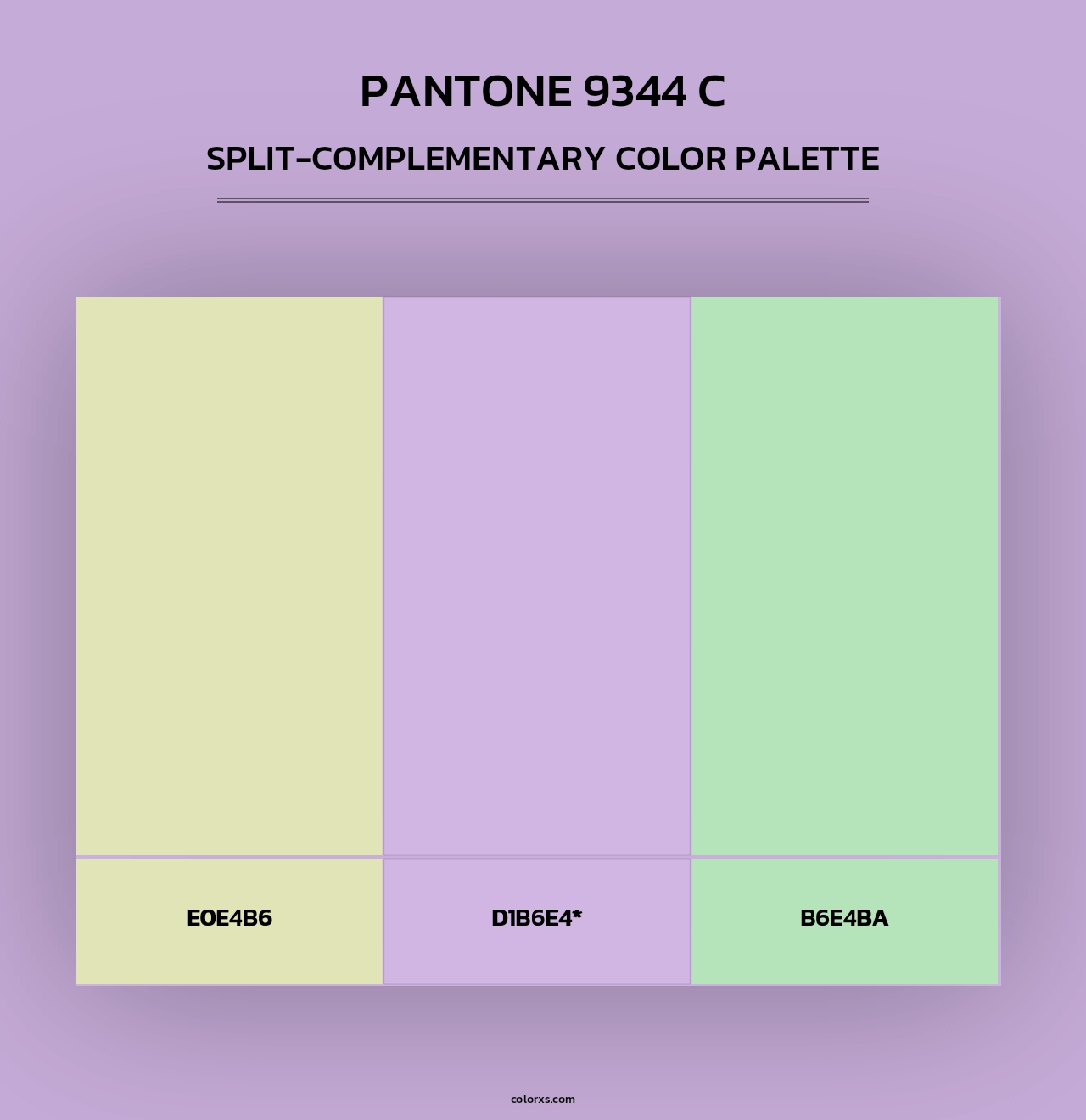PANTONE 9344 C - Split-Complementary Color Palette
