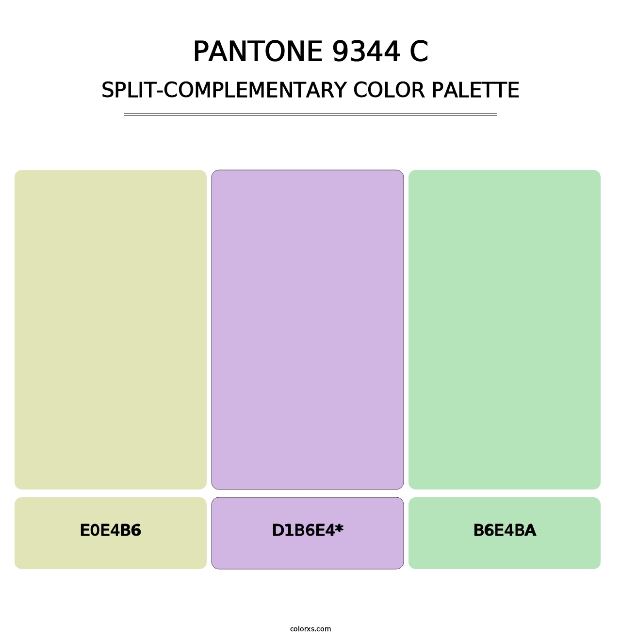 PANTONE 9344 C - Split-Complementary Color Palette