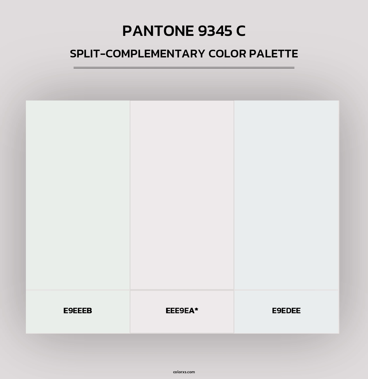 PANTONE 9345 C - Split-Complementary Color Palette