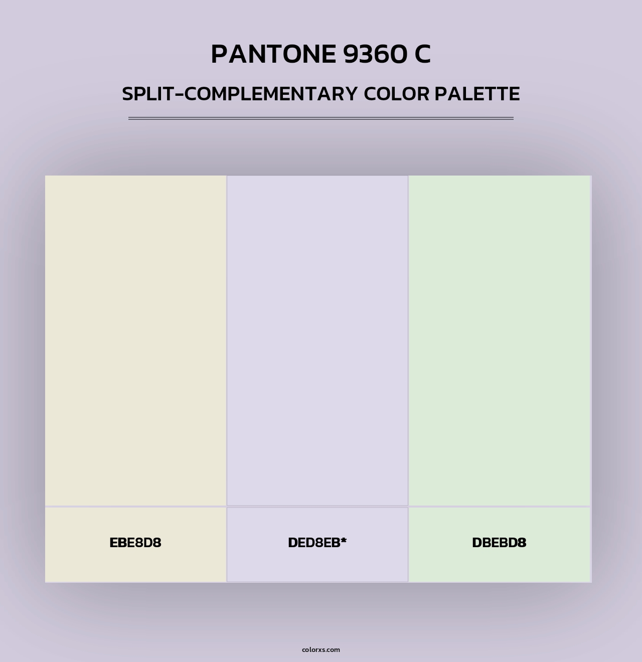 PANTONE 9360 C - Split-Complementary Color Palette