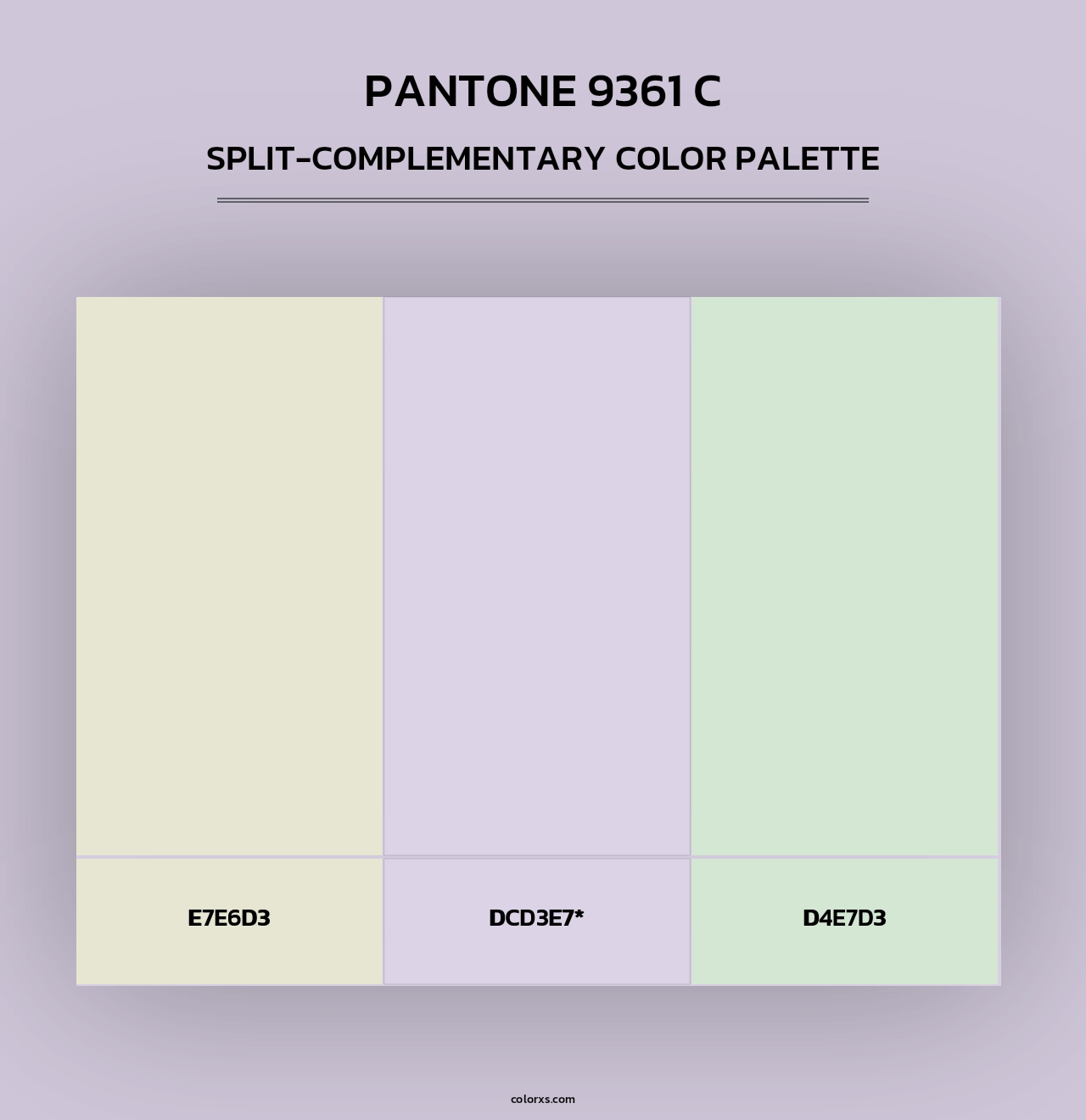 PANTONE 9361 C - Split-Complementary Color Palette