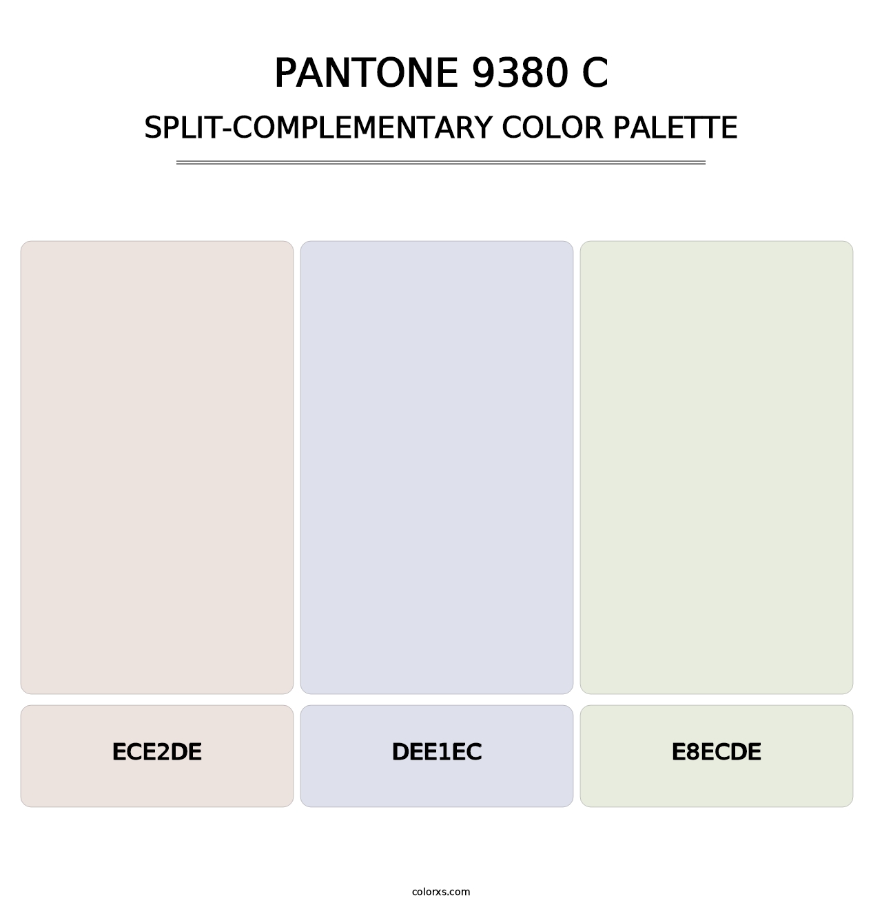 PANTONE 9380 C - Split-Complementary Color Palette