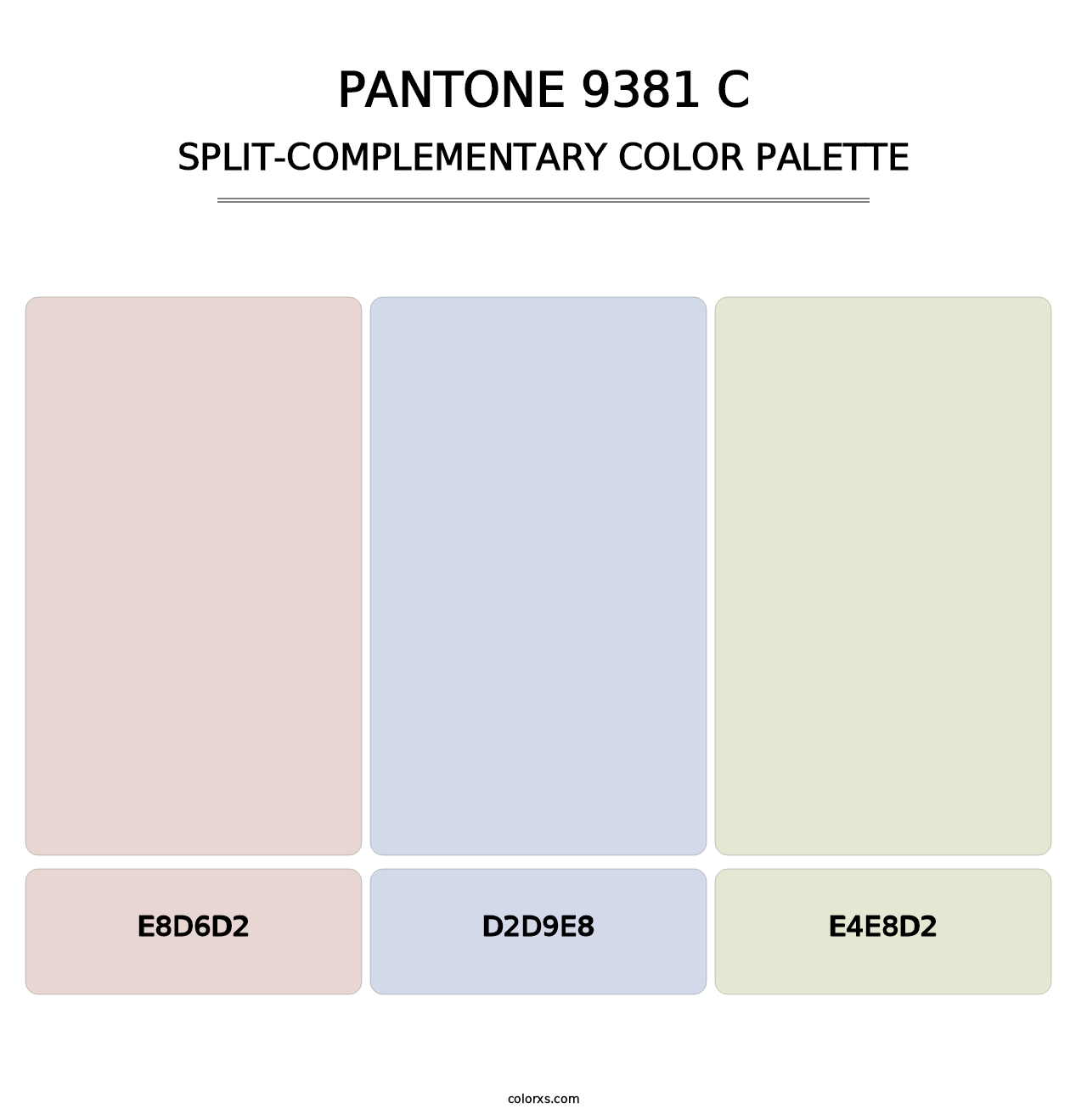 PANTONE 9381 C - Split-Complementary Color Palette