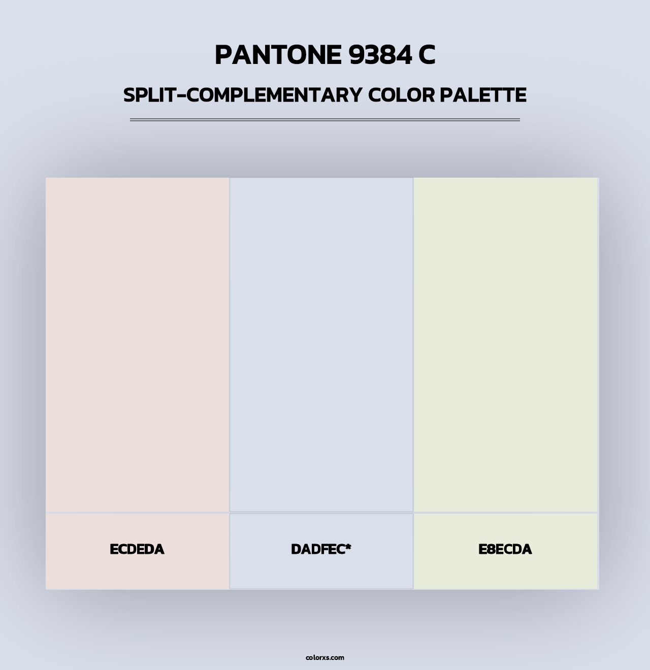 PANTONE 9384 C - Split-Complementary Color Palette