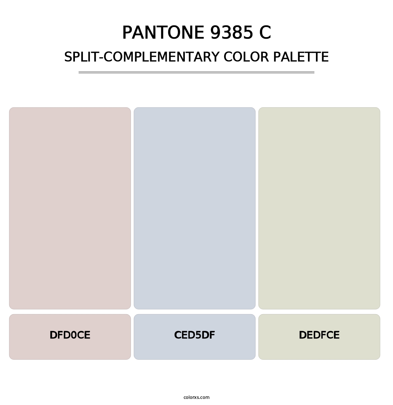 PANTONE 9385 C - Split-Complementary Color Palette