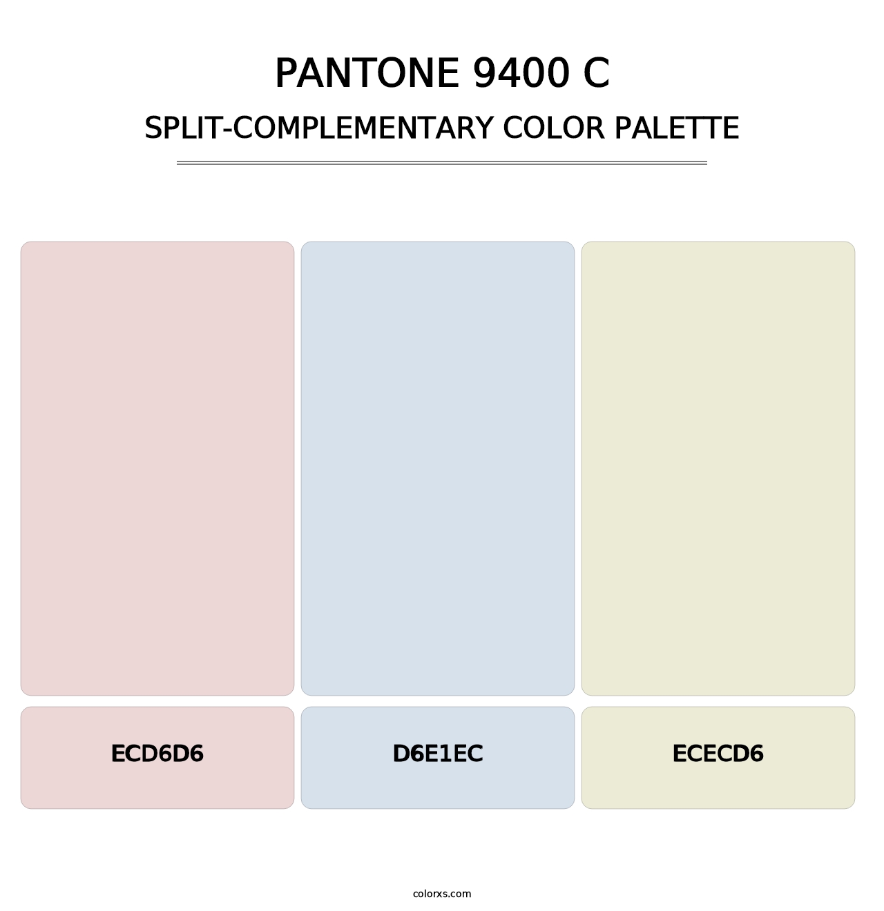PANTONE 9400 C - Split-Complementary Color Palette