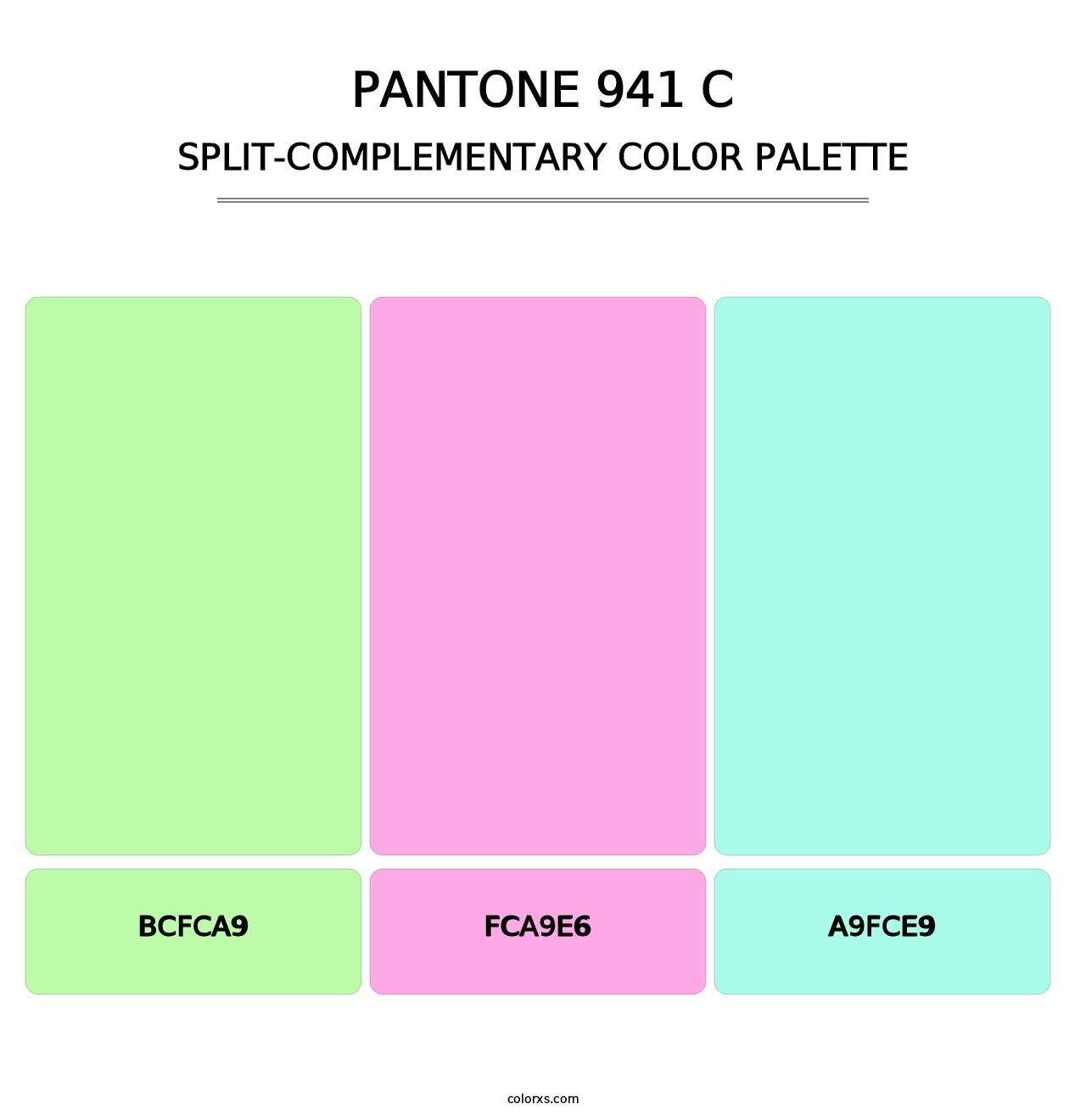 PANTONE 941 C - Split-Complementary Color Palette