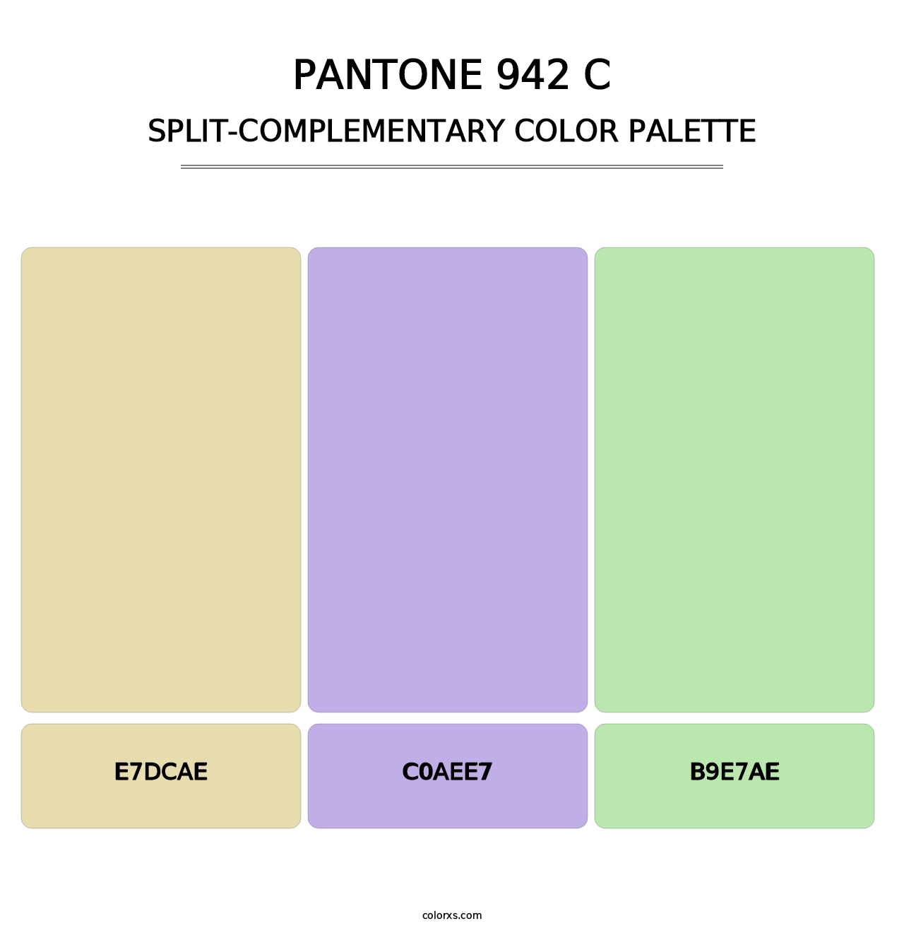 PANTONE 942 C - Split-Complementary Color Palette