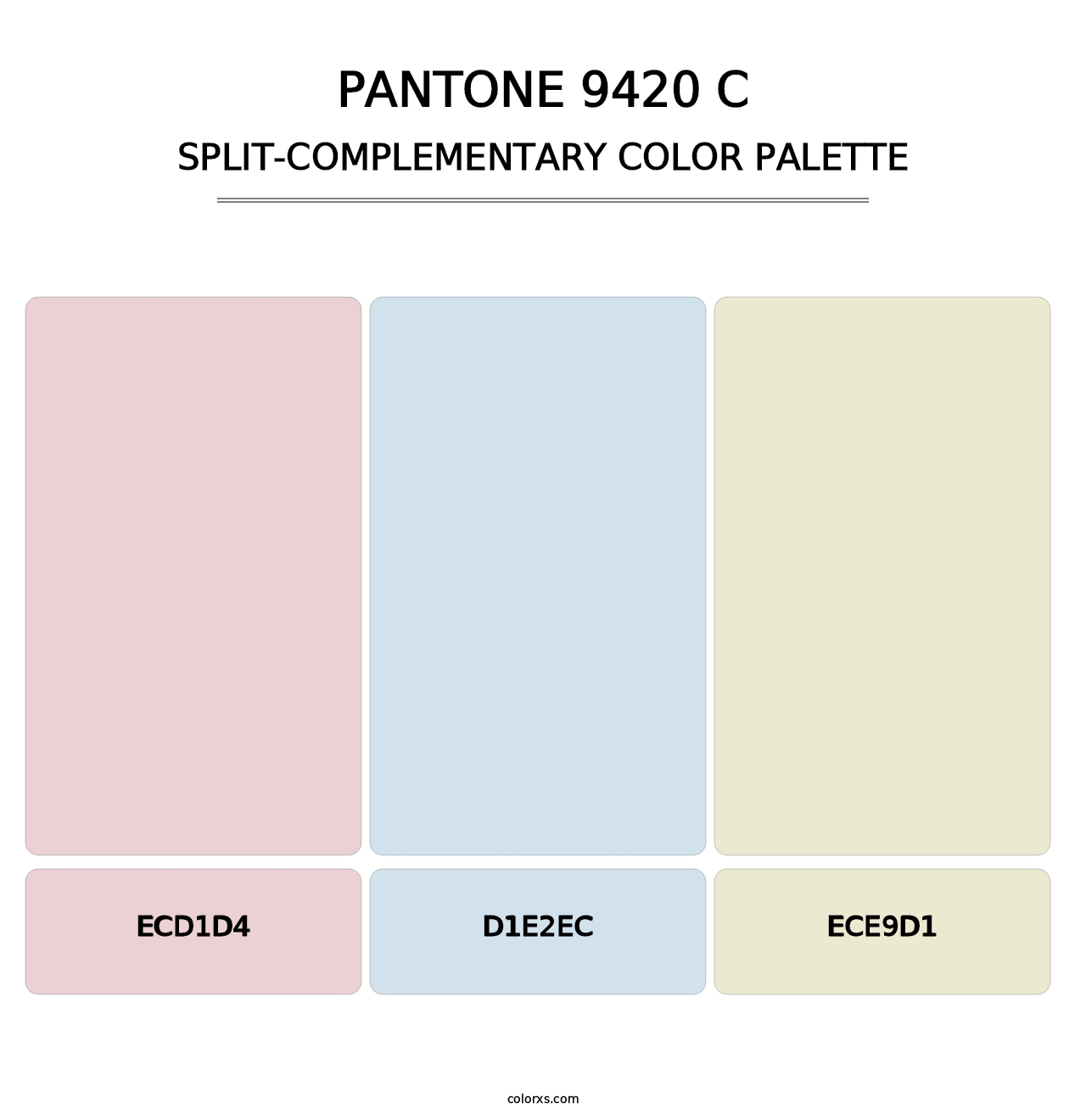 PANTONE 9420 C - Split-Complementary Color Palette