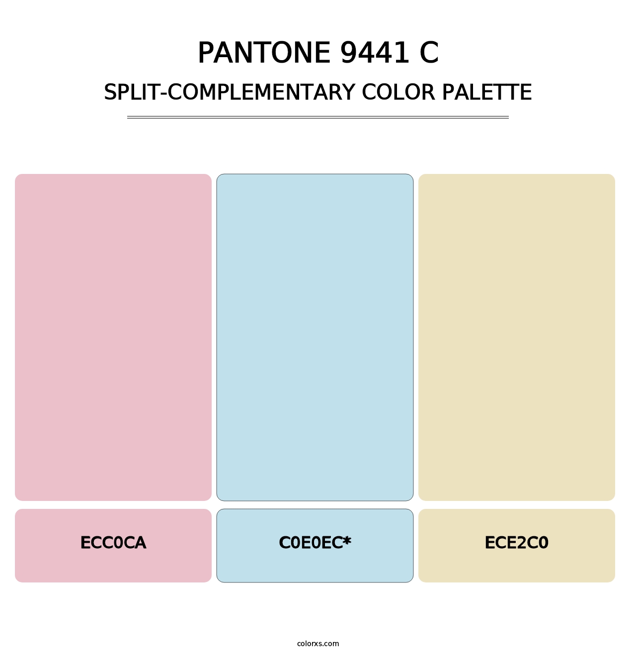 PANTONE 9441 C - Split-Complementary Color Palette