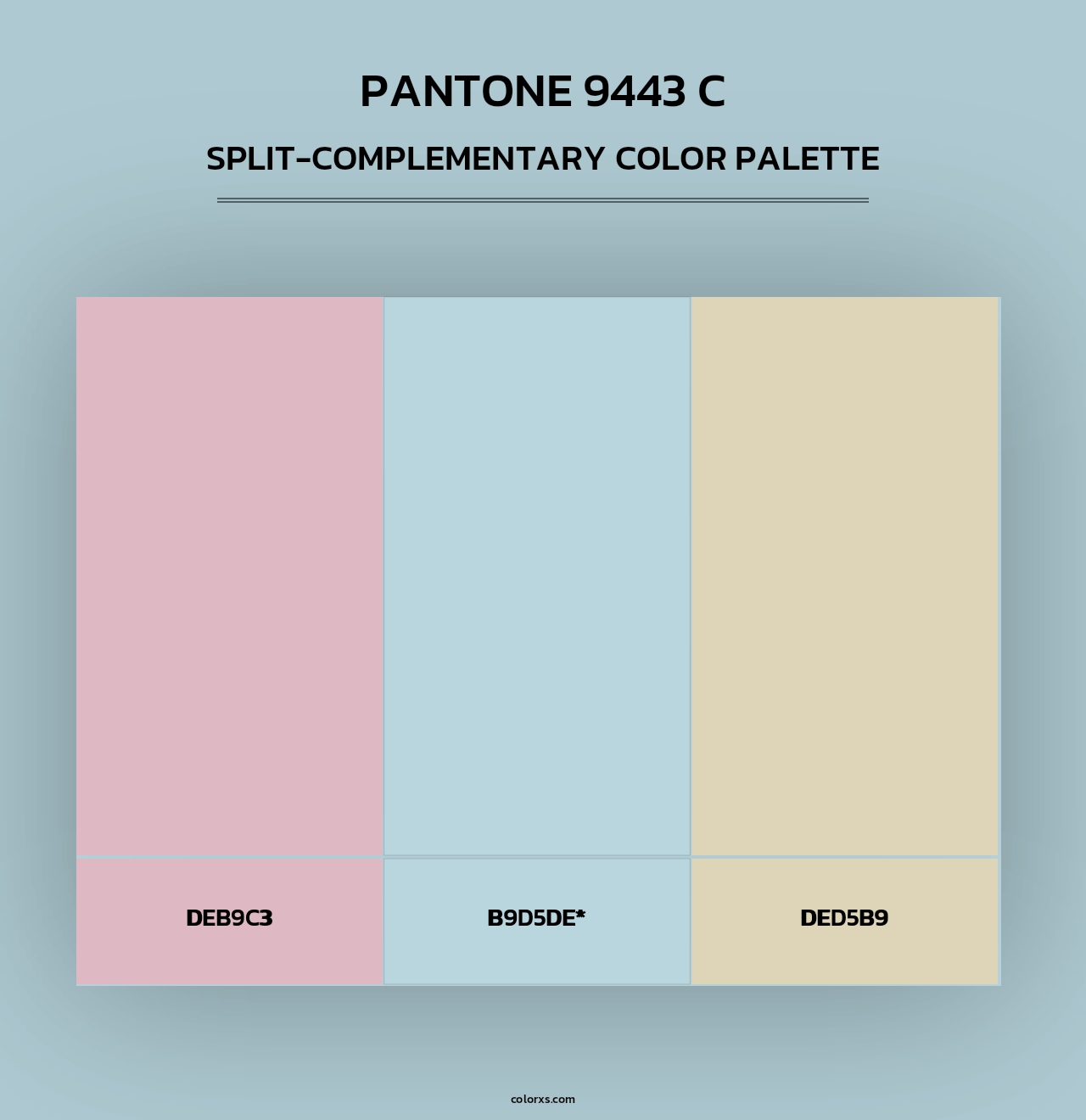 PANTONE 9443 C - Split-Complementary Color Palette
