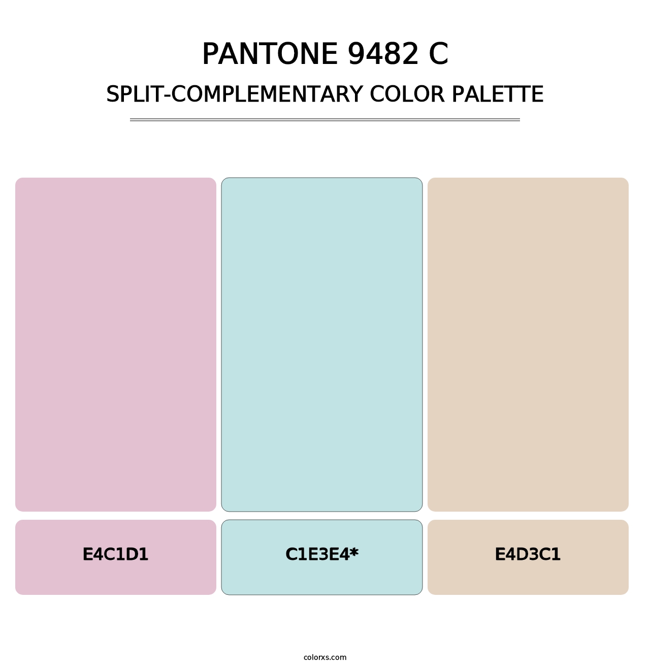 PANTONE 9482 C - Split-Complementary Color Palette