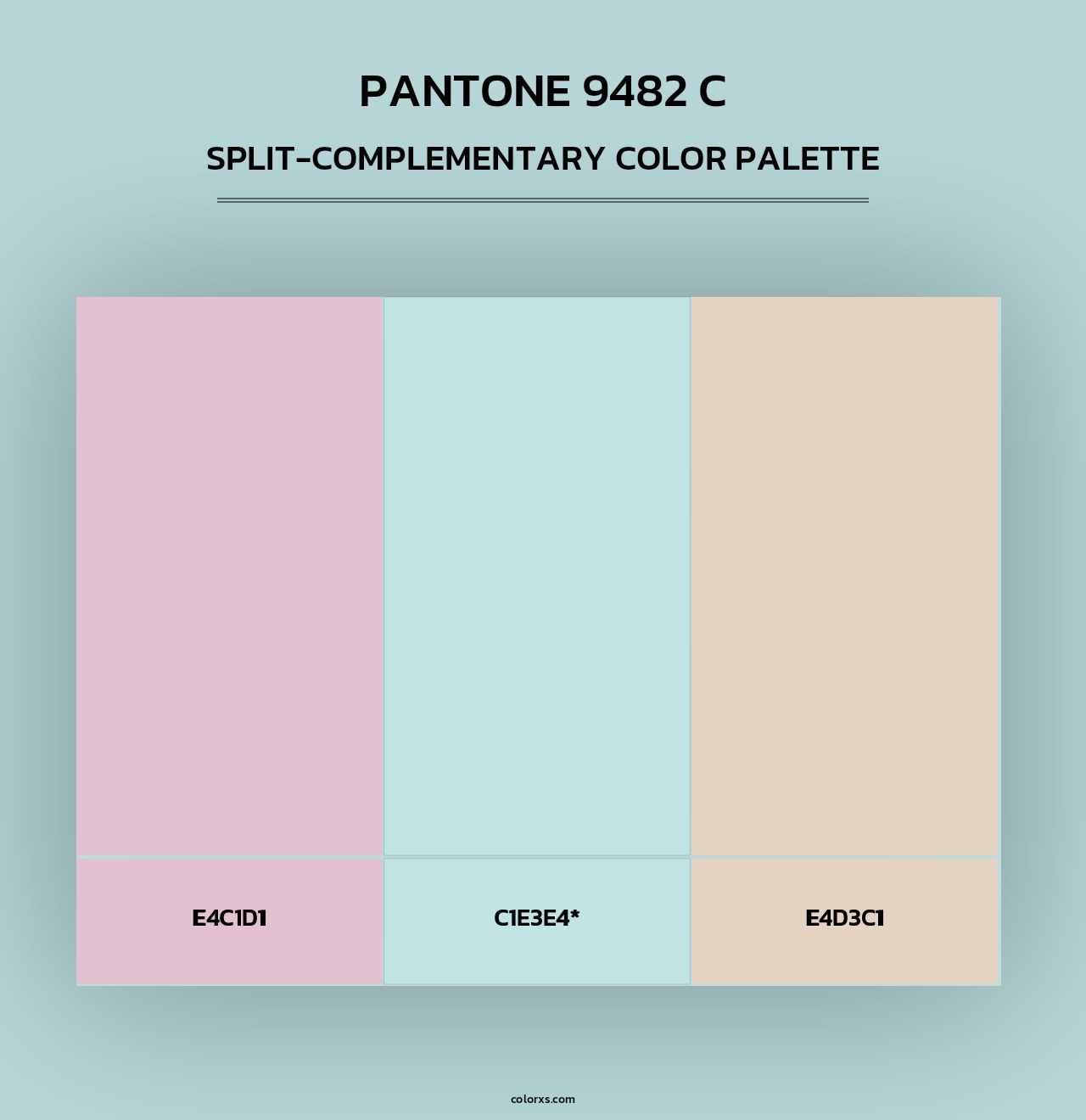 PANTONE 9482 C - Split-Complementary Color Palette