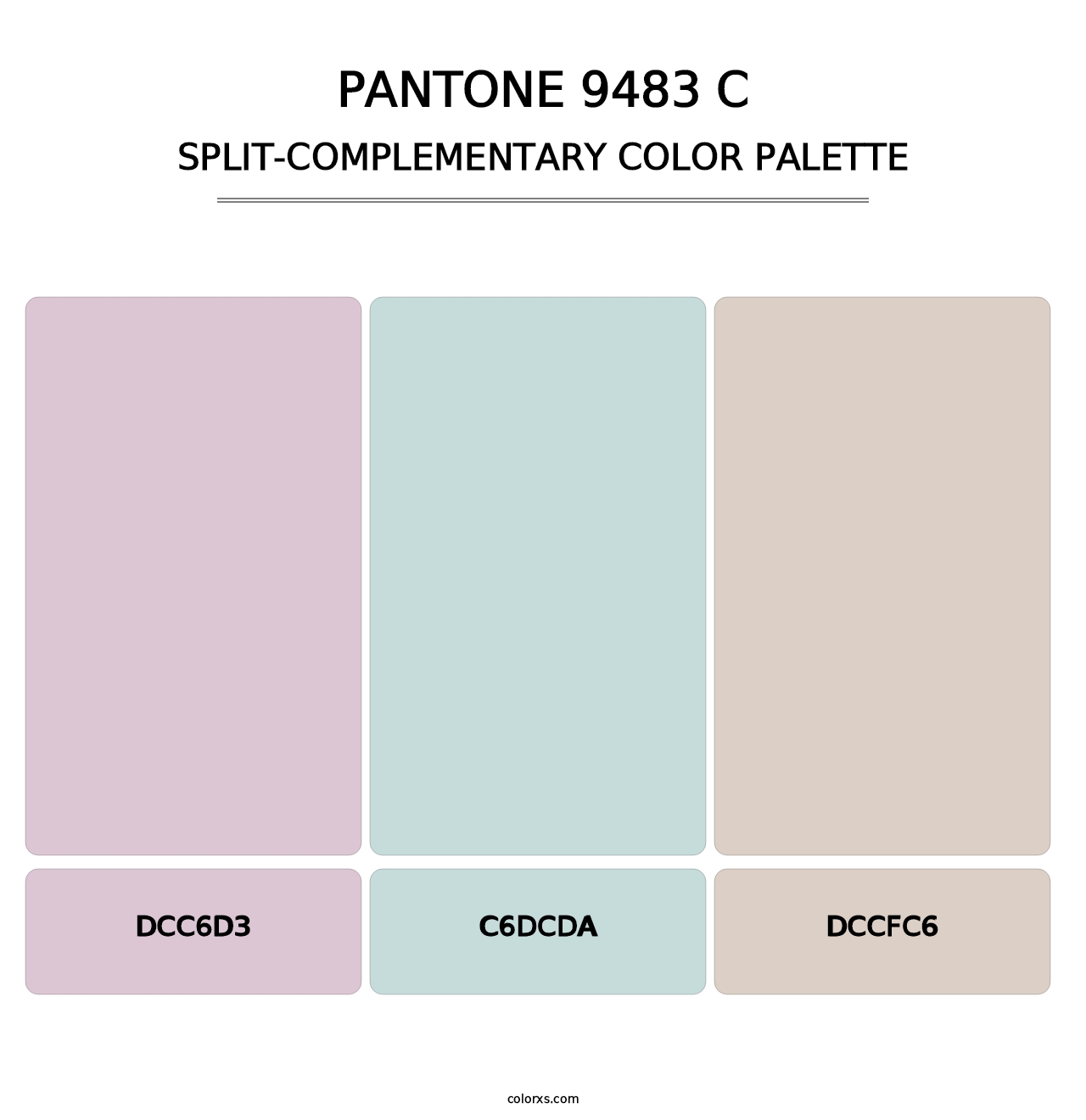 PANTONE 9483 C - Split-Complementary Color Palette