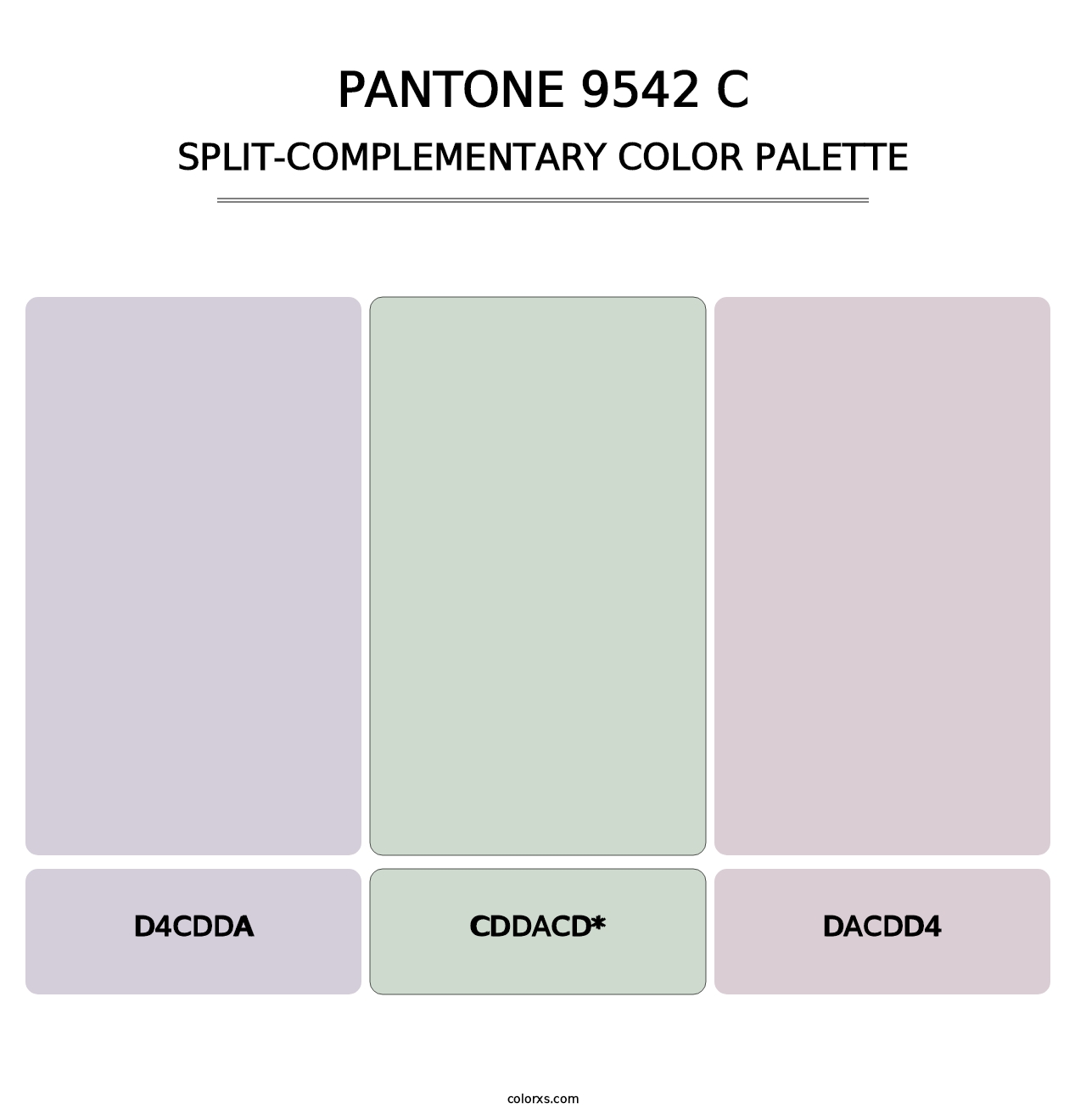 PANTONE 9542 C - Split-Complementary Color Palette