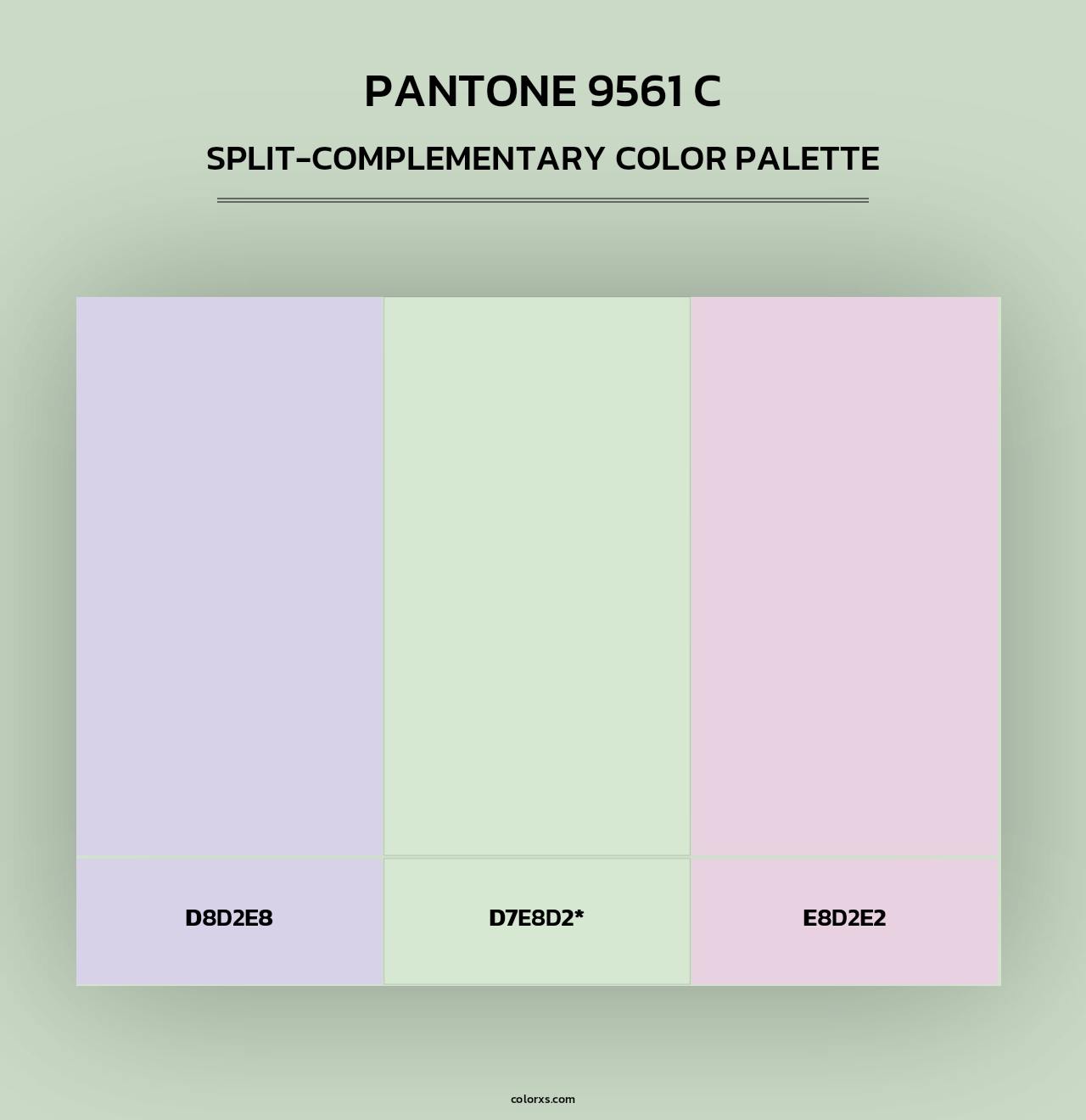 PANTONE 9561 C - Split-Complementary Color Palette