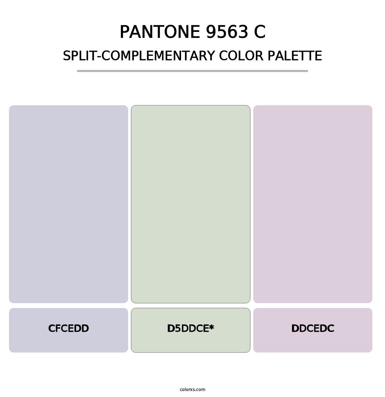 PANTONE 9563 C - Split-Complementary Color Palette