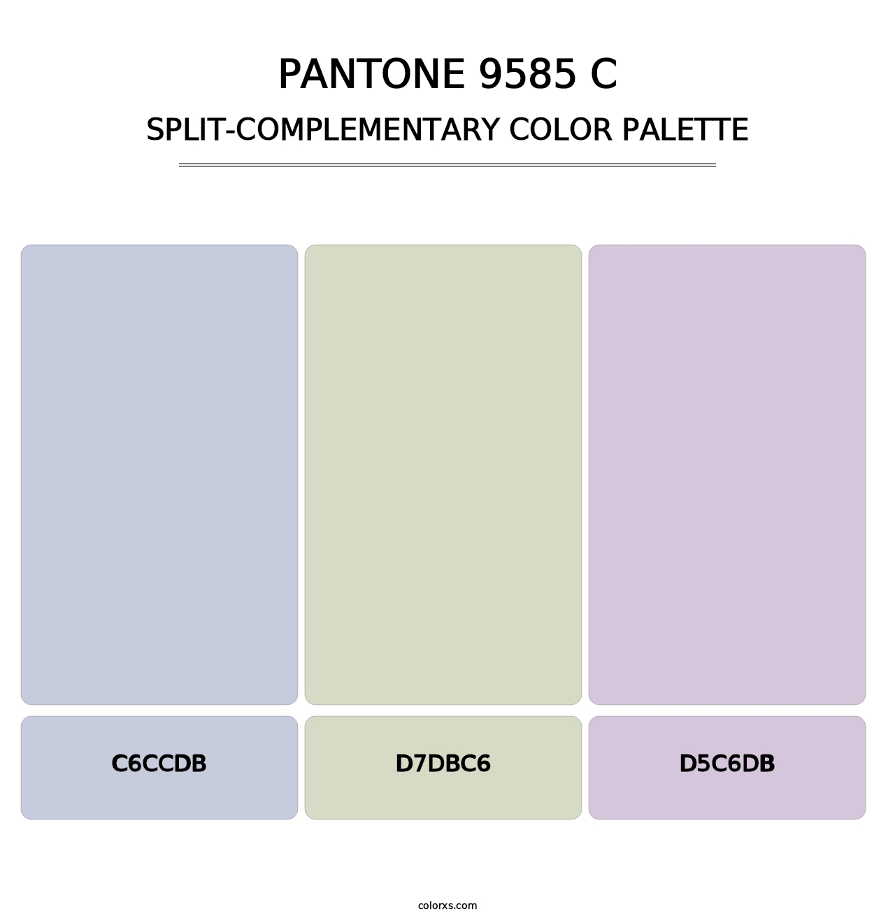 PANTONE 9585 C - Split-Complementary Color Palette