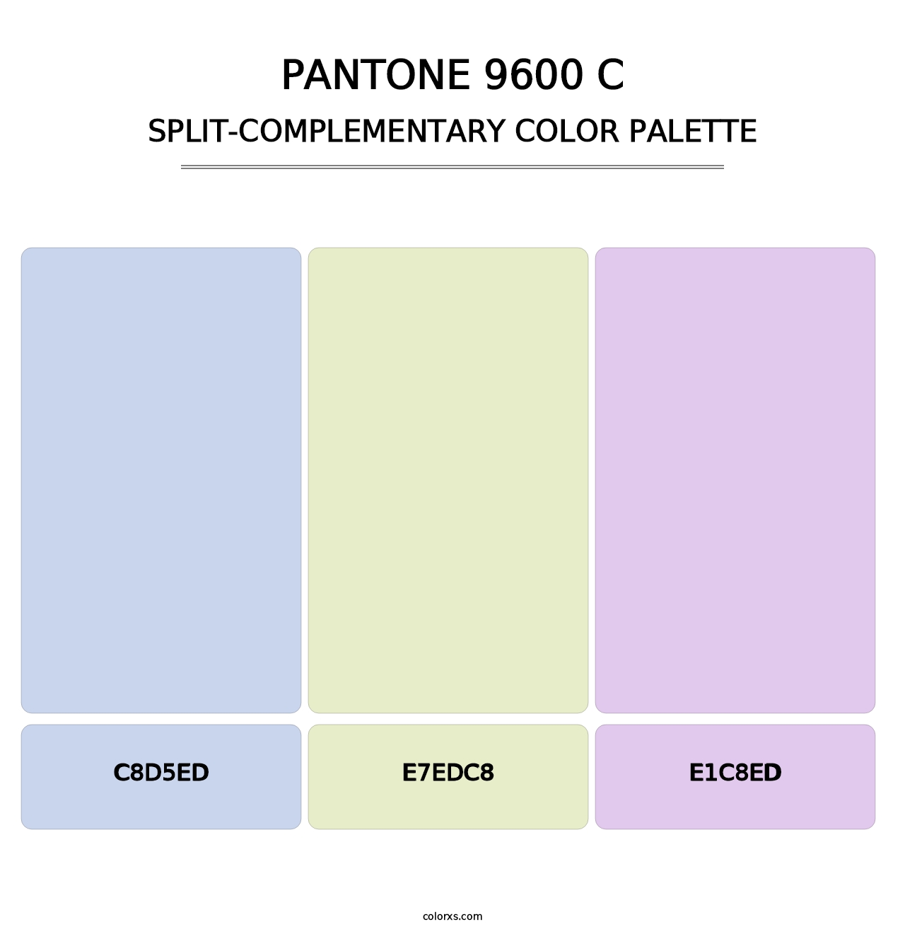 PANTONE 9600 C - Split-Complementary Color Palette