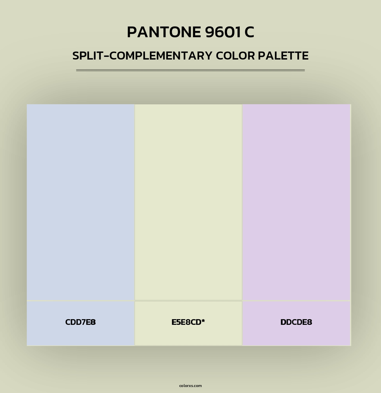 PANTONE 9601 C - Split-Complementary Color Palette