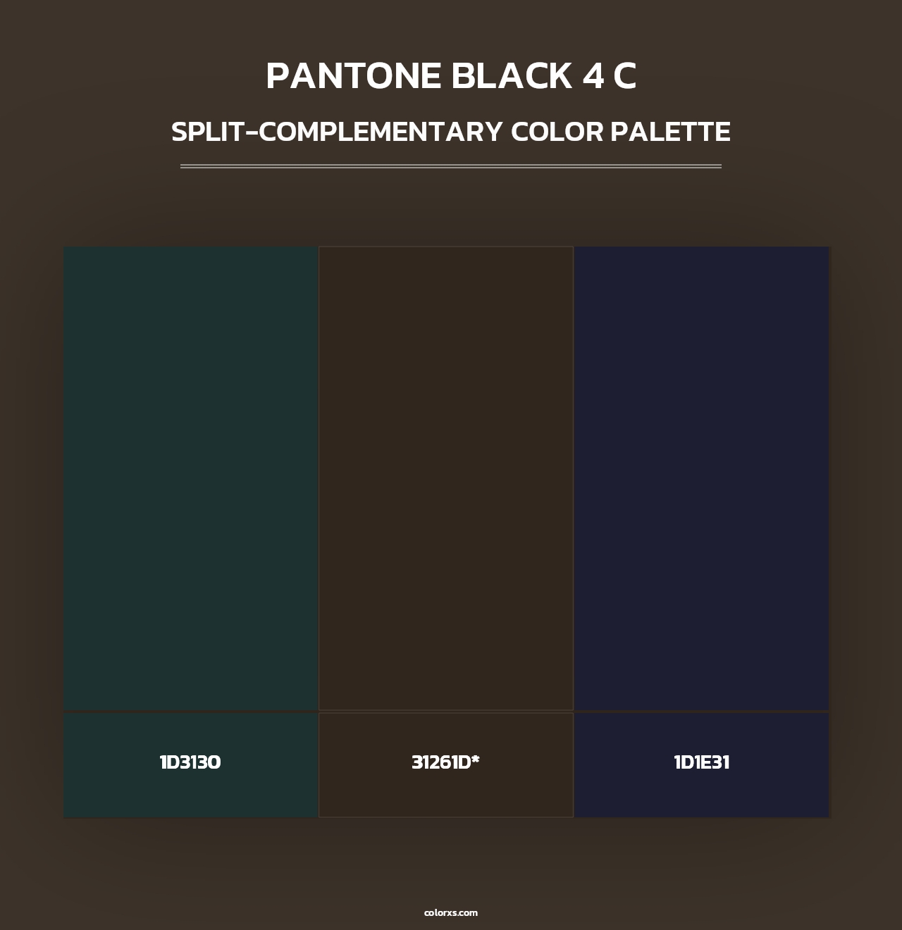 PANTONE Black 4 C - Split-Complementary Color Palette