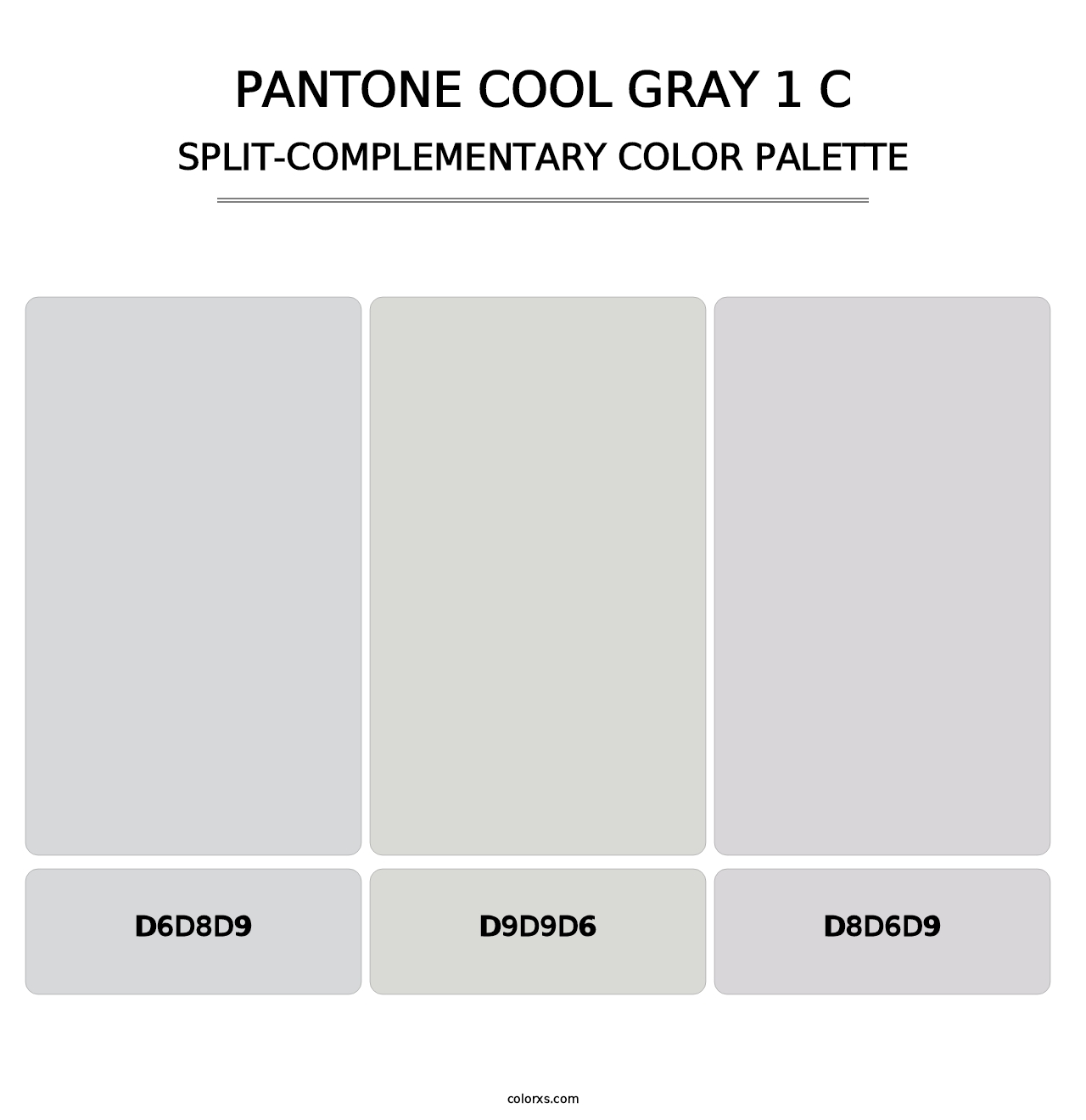 PANTONE Cool Gray 1 C - Split-Complementary Color Palette